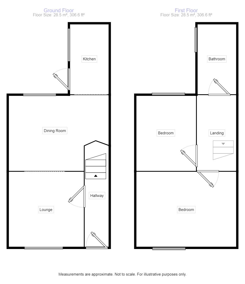 Floorplan of 2 bedroom Mid Terrace House for sale, Station Road, Bamber Bridge, Preston, PR5