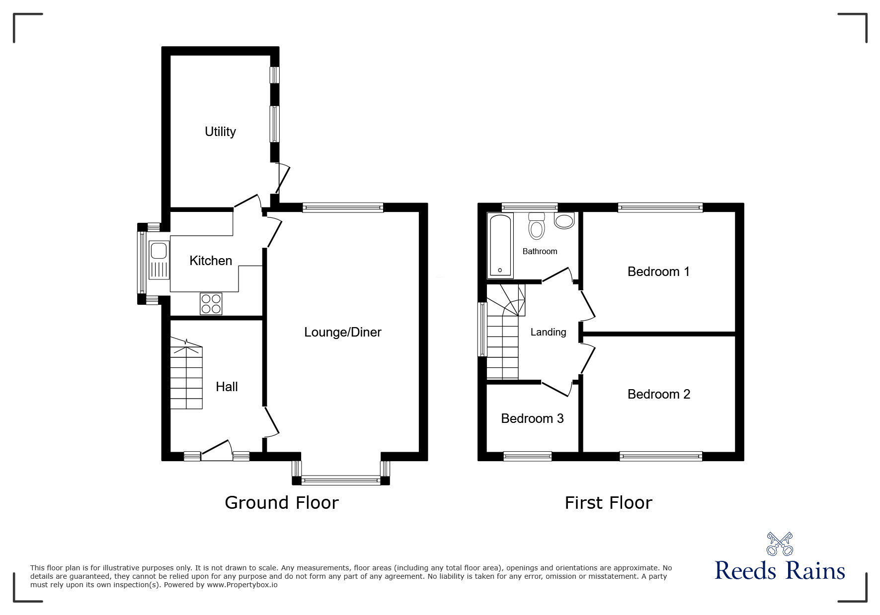 Floorplan of 3 bedroom Semi Detached House for sale, Duddle Lane, Walton-le-Dale, Lancashire, PR5