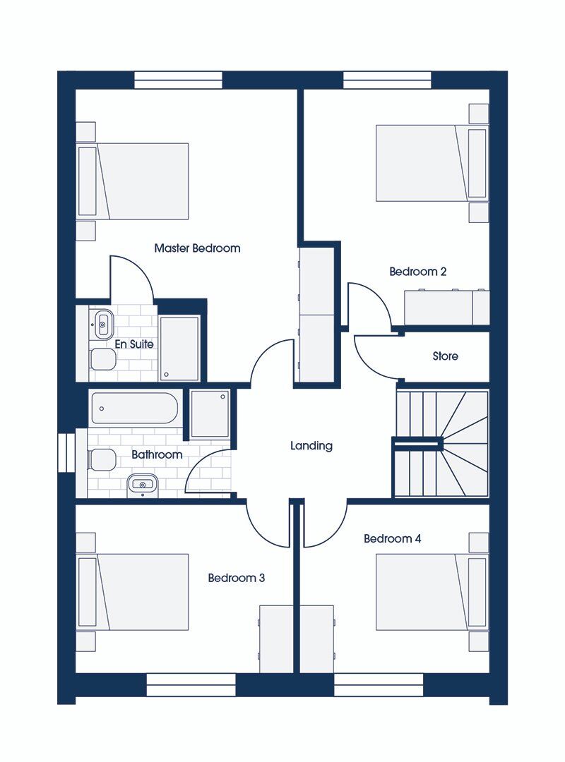 4 bedroom Detached House for sale, Plot 34, Green Hills, BB2 £385,995