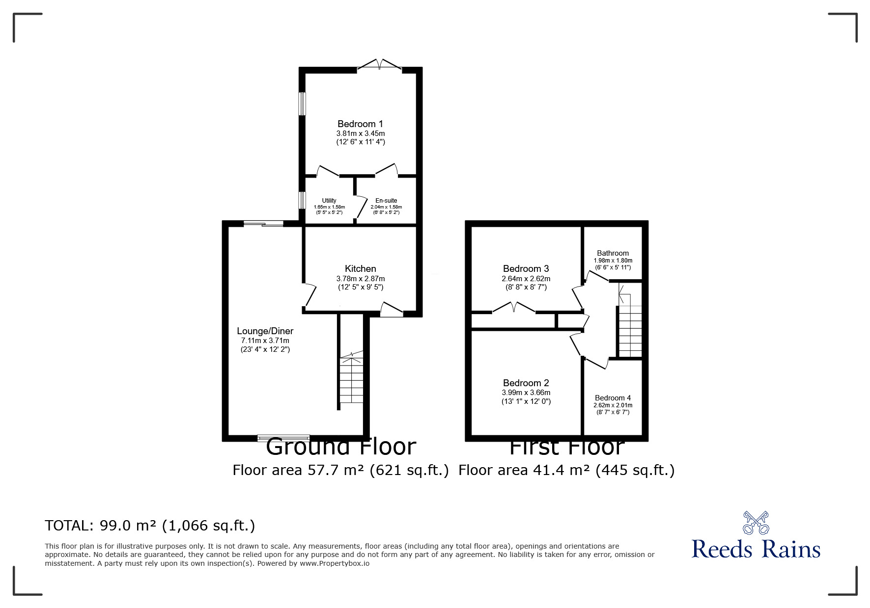 Floorplan of 4 bedroom Semi Detached House for sale, School Field, Bamber Bridge, Lancashire, PR5