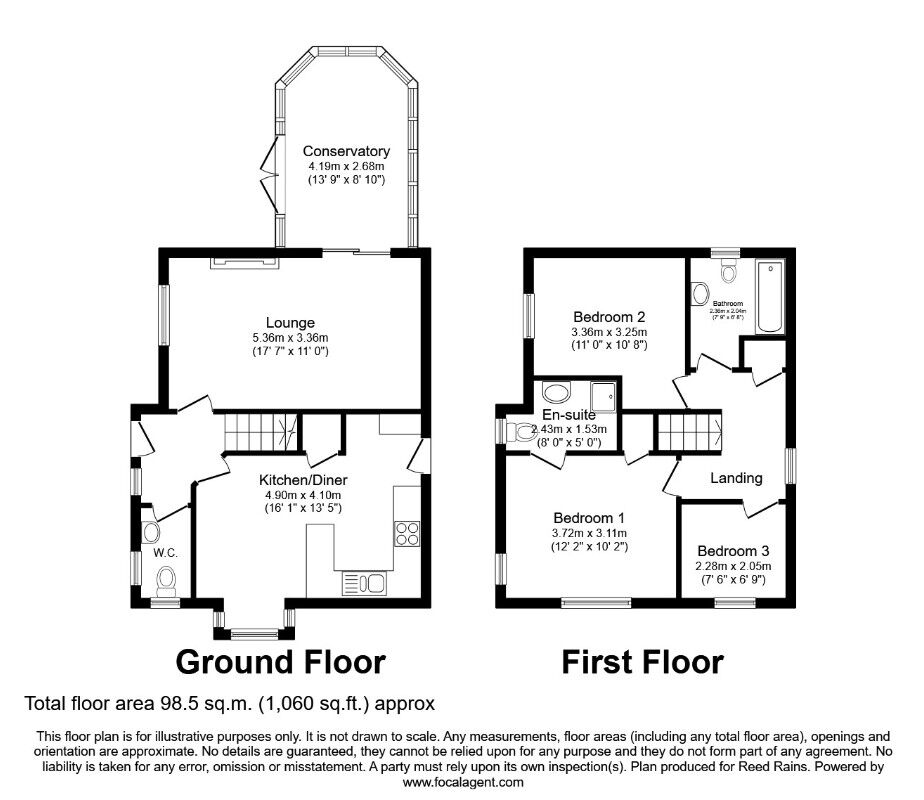 Floorplan of 3 bedroom Detached House for sale, Hampshire Road, Walton-le-Dale, Lancashire, PR5