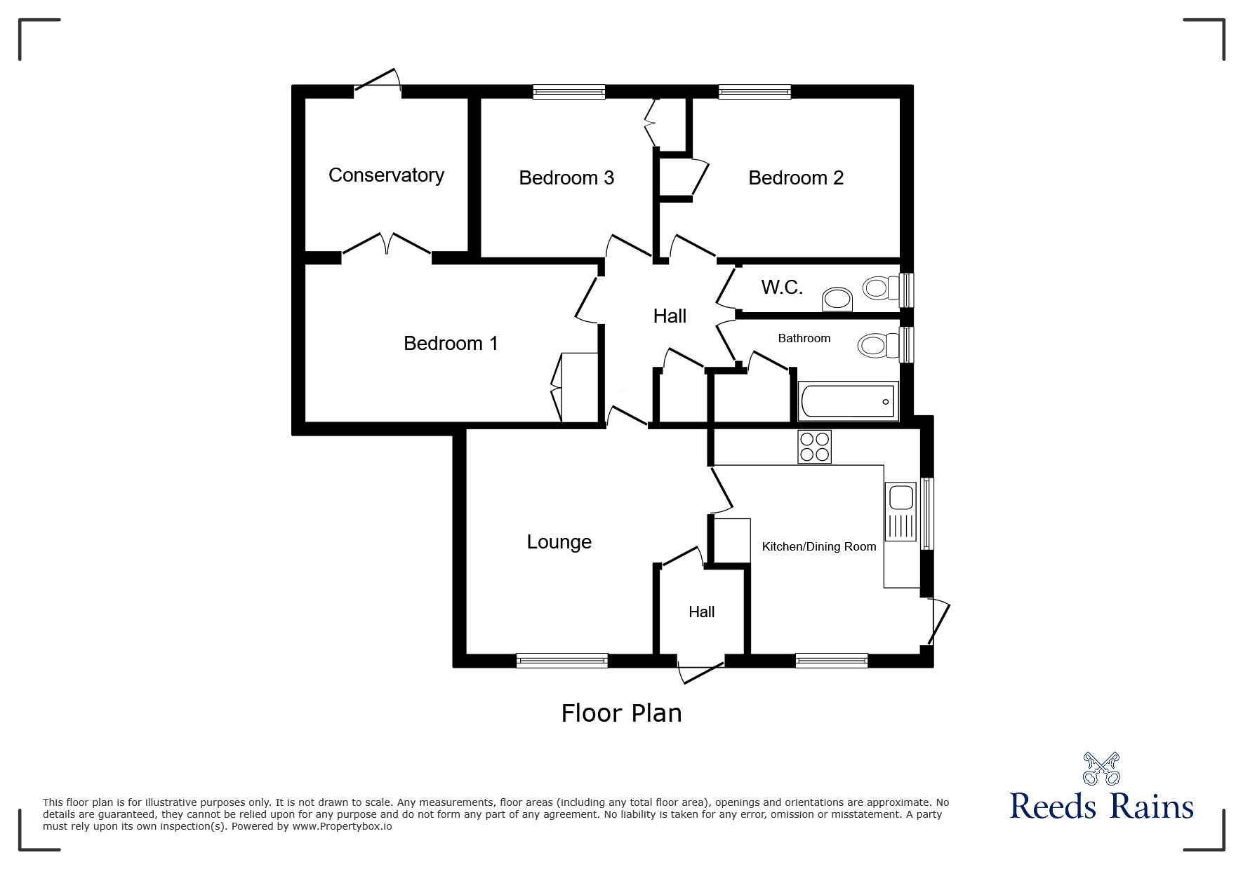 Floorplan of 3 bedroom Detached House for sale, Willow Close, Hoghton, Lancashire, PR5