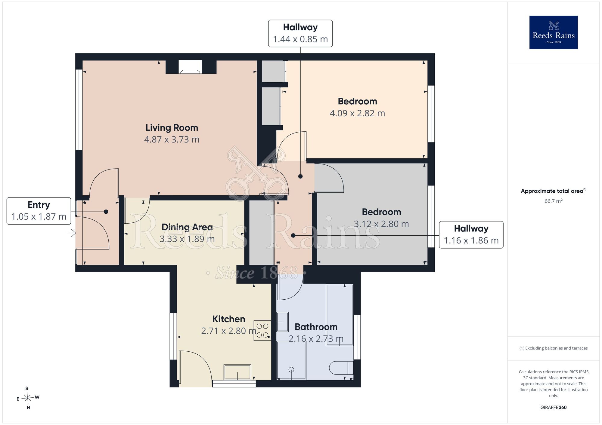 Floorplan of 2 bedroom Semi Detached Bungalow for sale, Douglas Close, Bamber Bridge, Lancashire, PR5