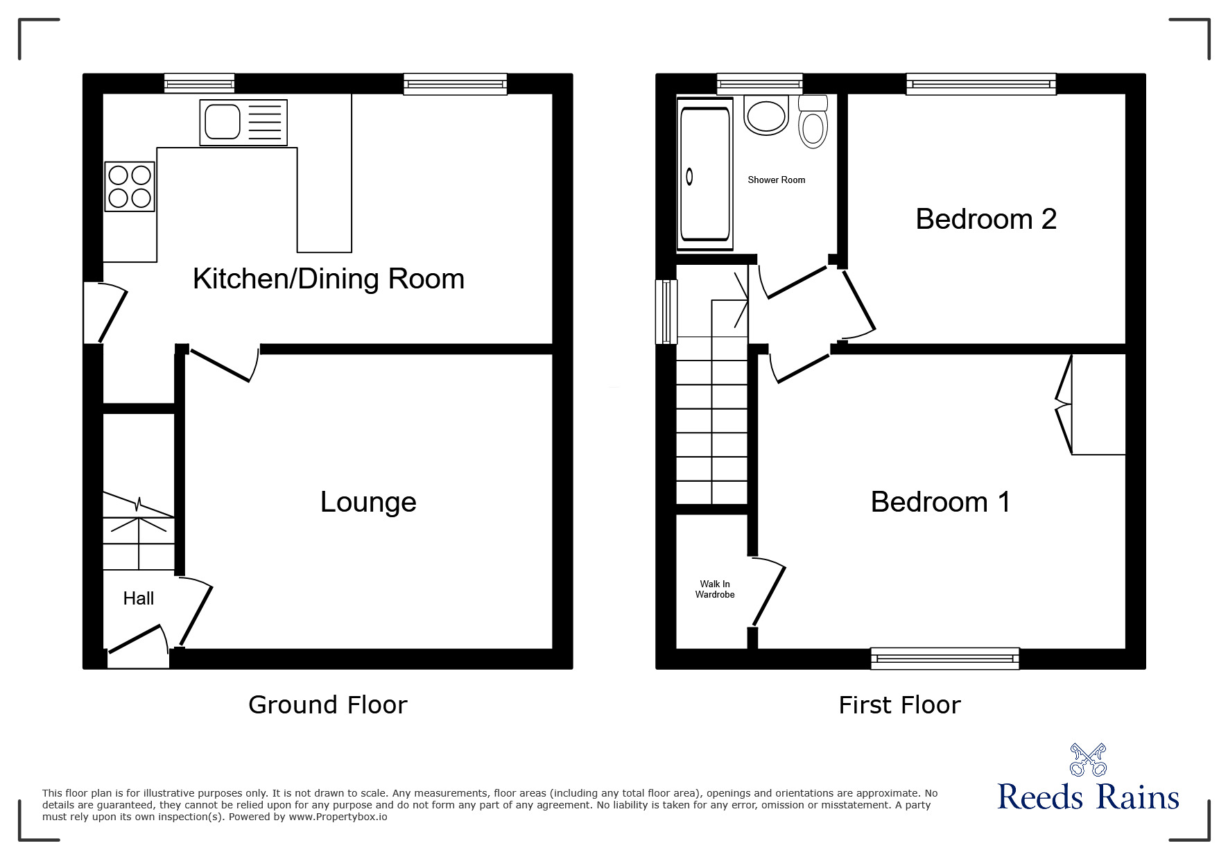Floorplan of 2 bedroom Semi Detached House for sale, Brownedge Close, Walton-le-Dale, Lancashire, PR5