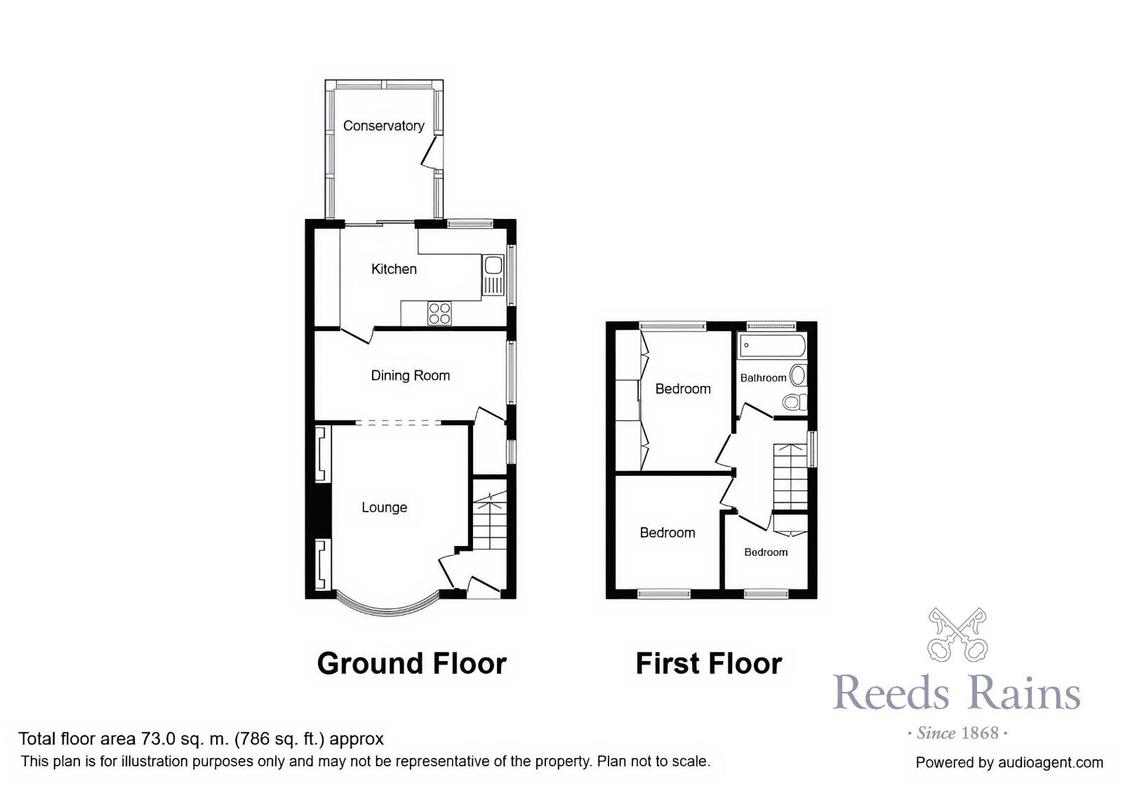 Floorplan of 3 bedroom Semi Detached House to rent, Old Hall Drive, Bamber Bridge, Lancashire, PR5