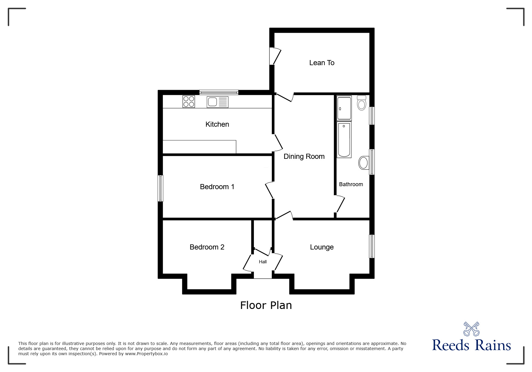 Floorplan of 2 bedroom Detached Bungalow for sale, Chorley Road, Walton-le-Dale, Lancashire, PR5