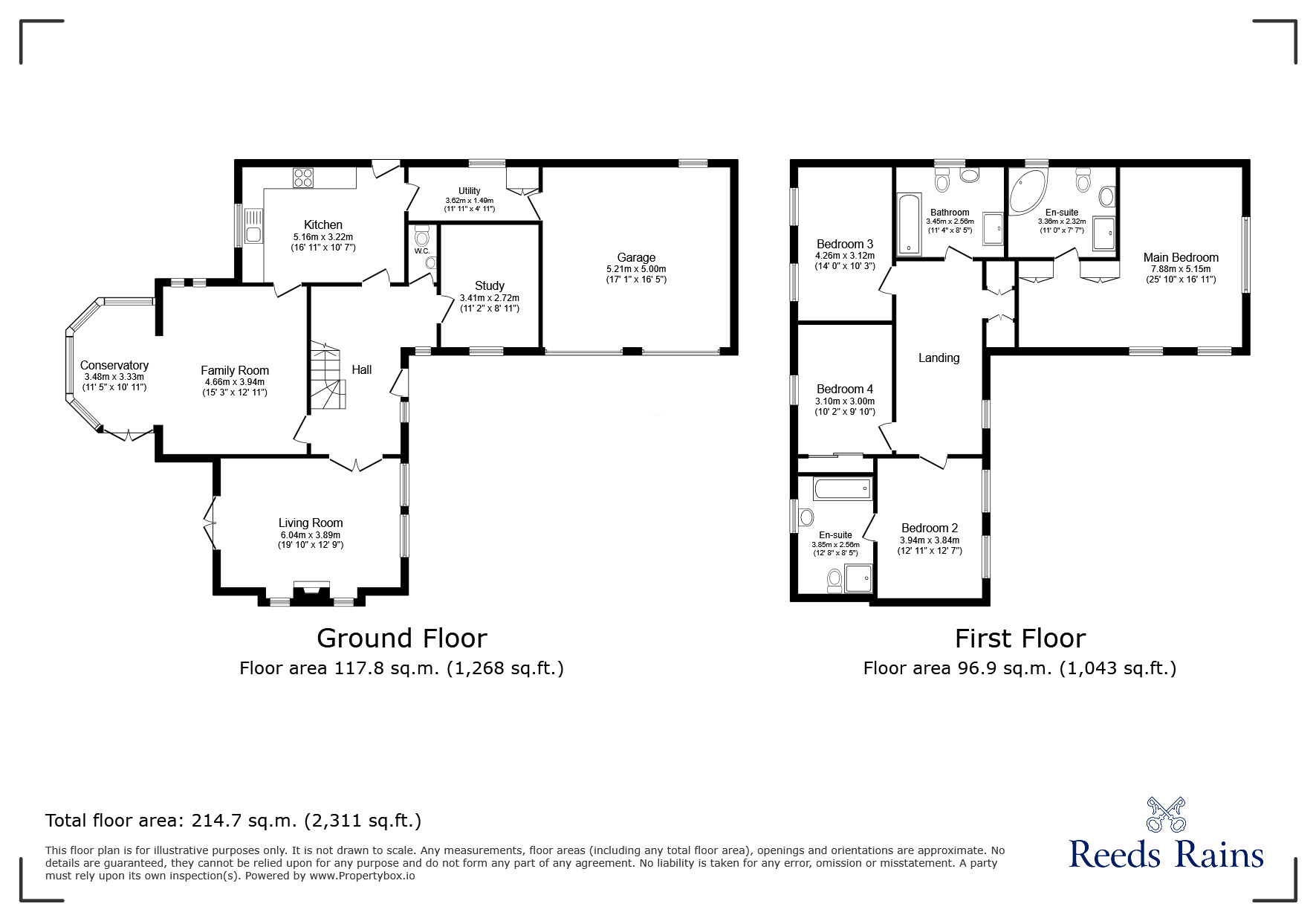 Floorplan of 4 bedroom Detached House for sale, Kensington Gardens, Lostock Hall, Lancashire, PR5