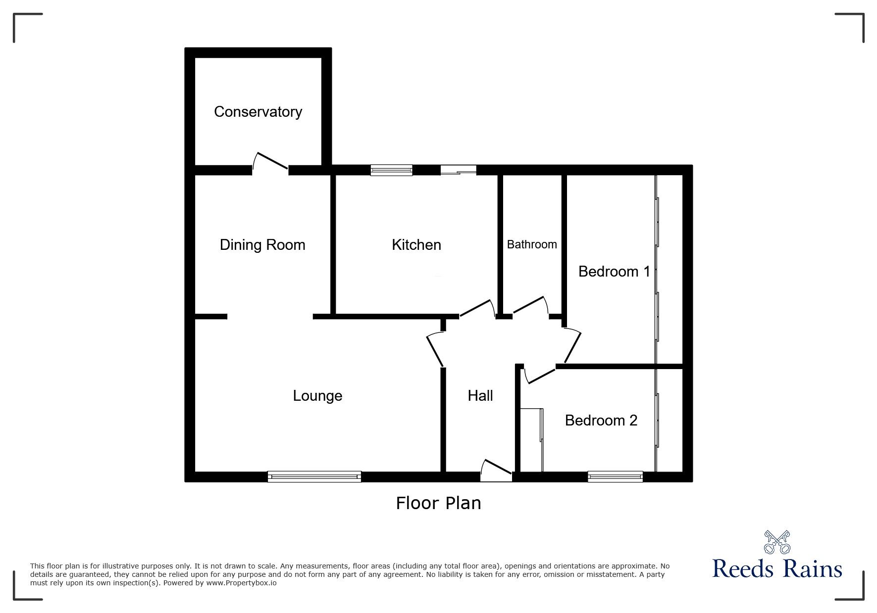 Floorplan of 2 bedroom Detached Bungalow to rent, Clough Avenue, Walton-le-Dale, Lancashire, PR5