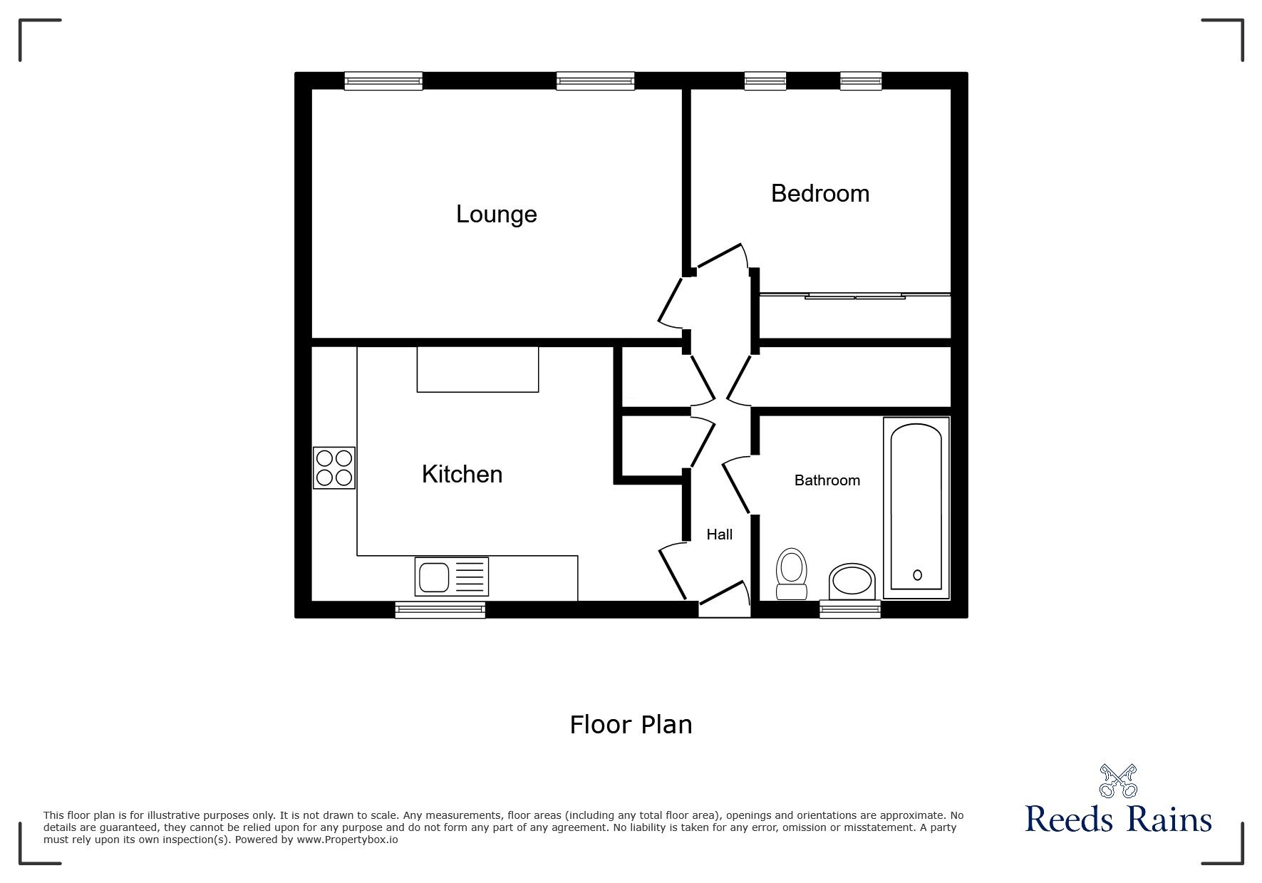 Floorplan of 1 bedroom  Flat for sale, Greenwood, Bamber Bridge, Lancashire, PR5