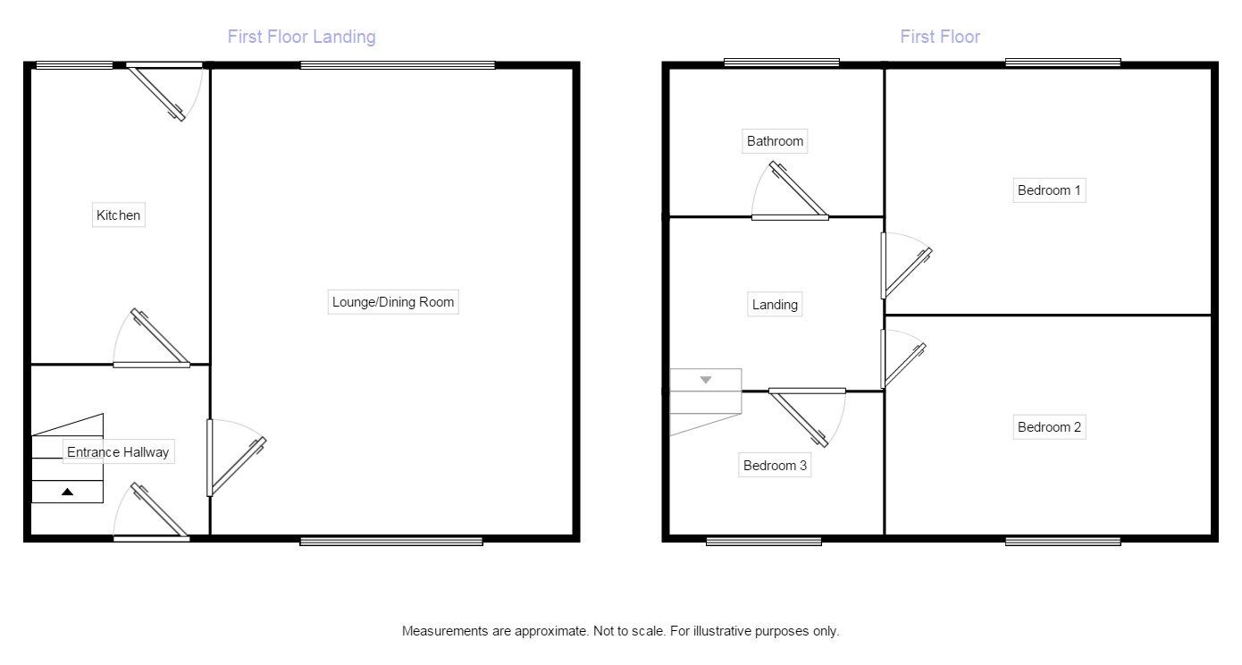 Floorplan of 3 bedroom Mid Terrace House for sale, Moss Lane, Lostock Hall, Lancashire, PR5