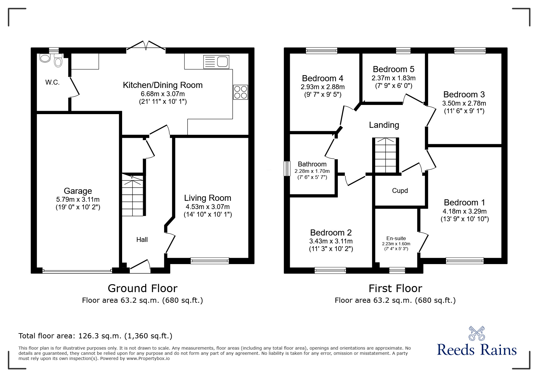 Floorplan of 5 bedroom Detached House for sale, Monarch Avenue, Bamber Bridge, Lancashire, PR5
