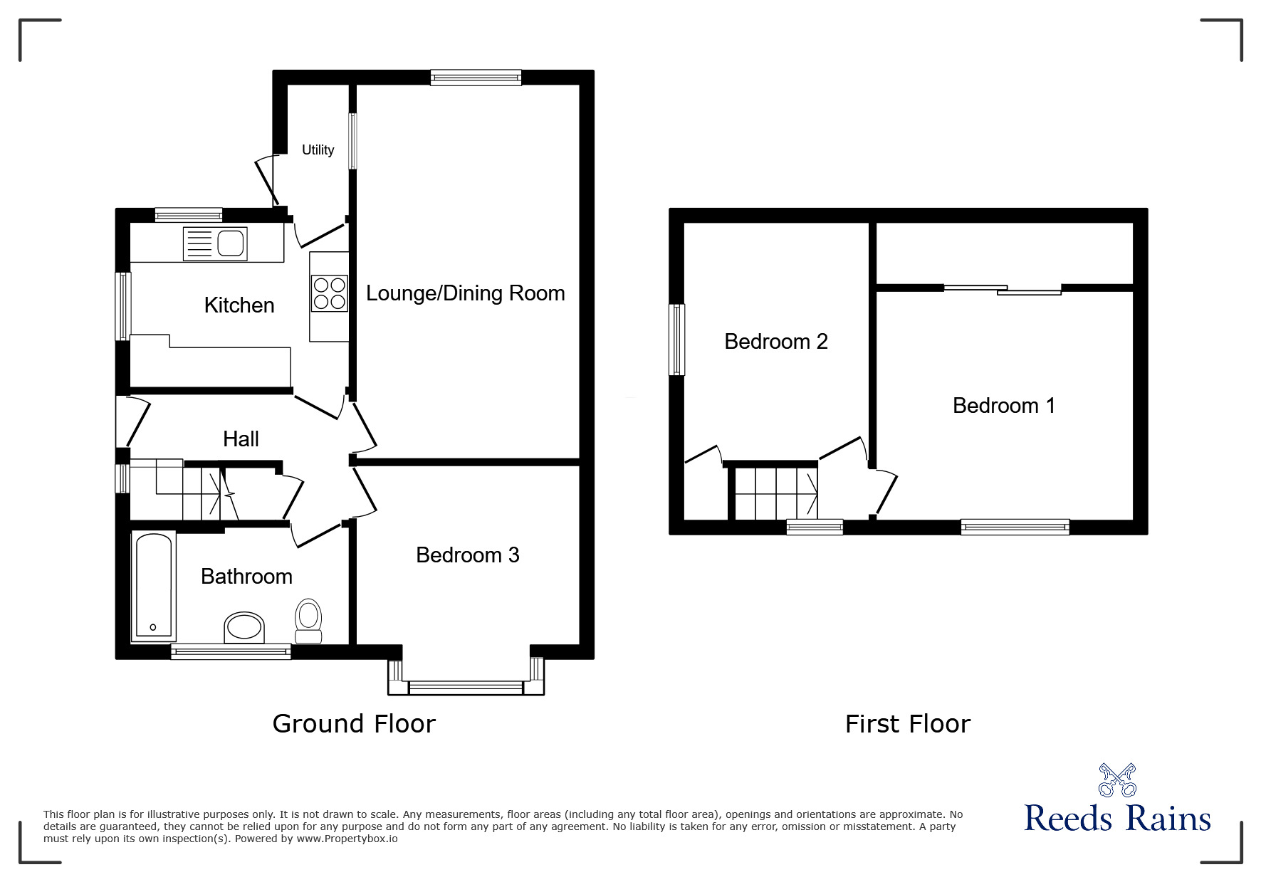 Floorplan of 3 bedroom Semi Detached Bungalow for sale, Bannister Close, Higher Walton, Lancashire, PR5