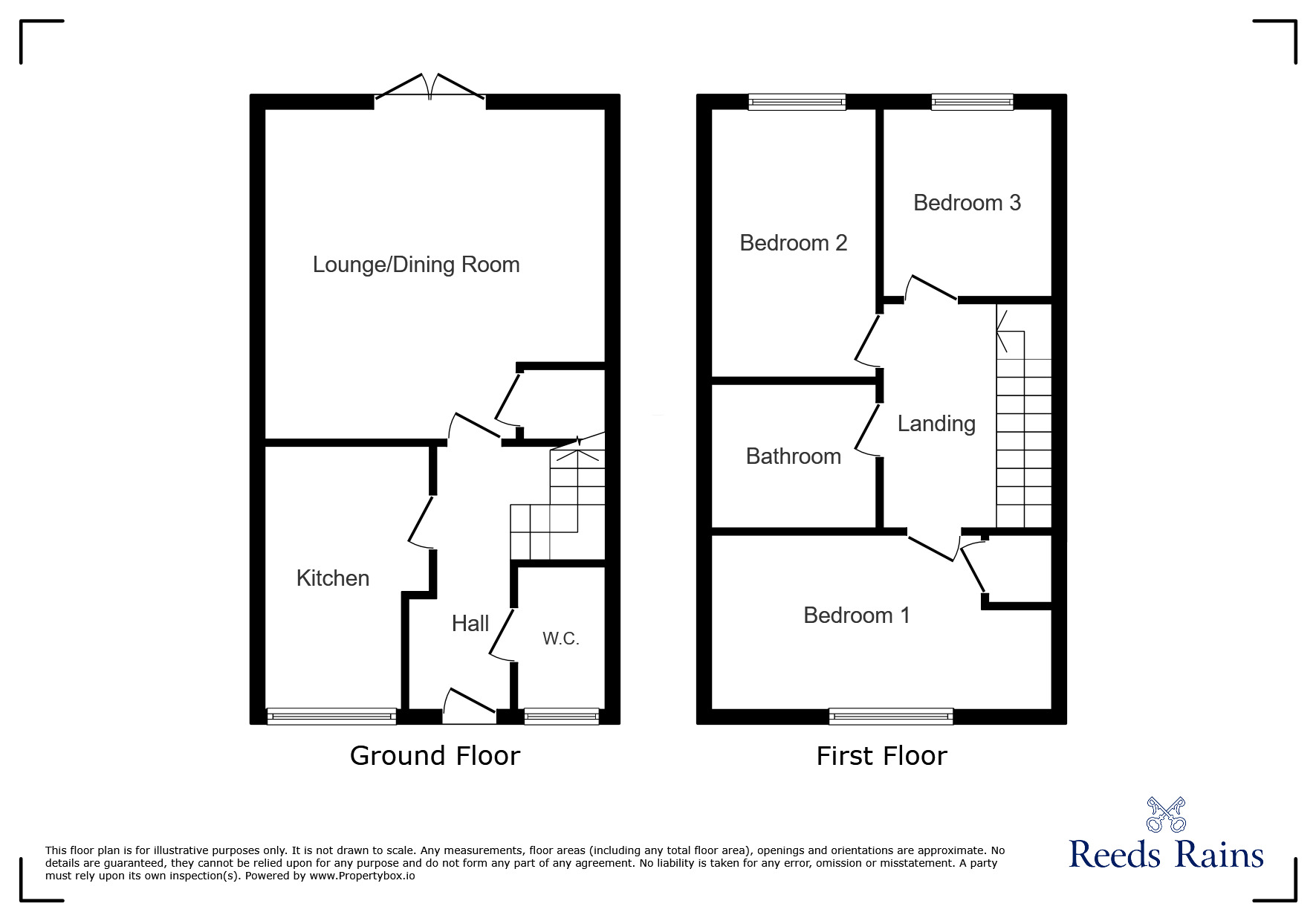 Floorplan of 3 bedroom Semi Detached House for sale, Wesley Street, Bamber Bridge, Lancashire, PR5