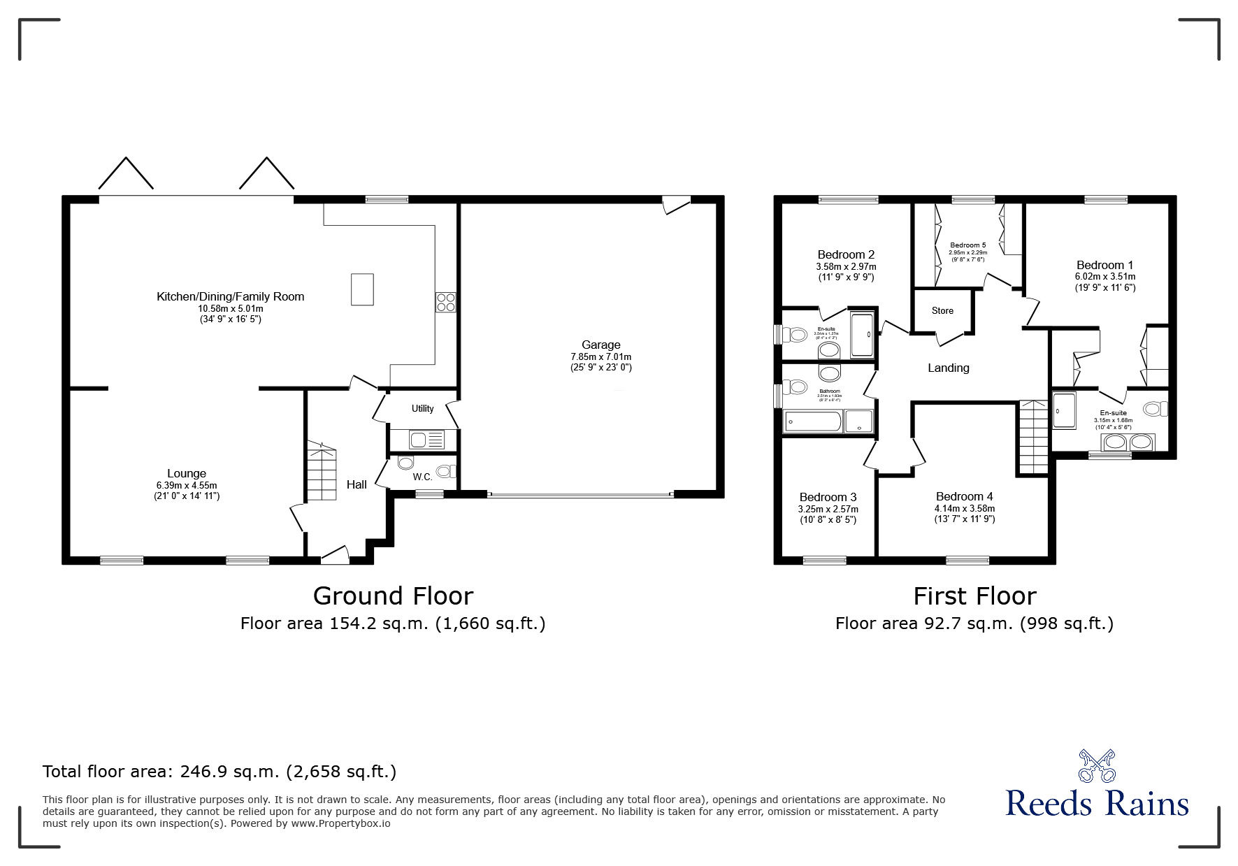 Floorplan of 5 bedroom Detached House for sale, Old Paddock Gardens, Higher Walton, Lancashire, PR5