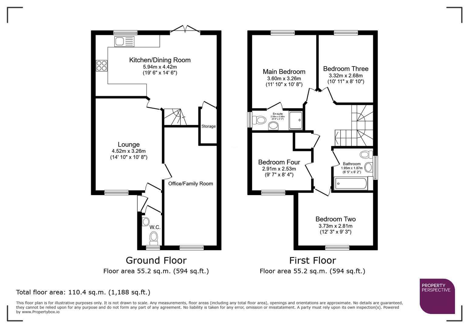 Floorplan of 4 bedroom Detached House for sale, Rosebay Gardens, Higher Walton, Lancashire, PR5