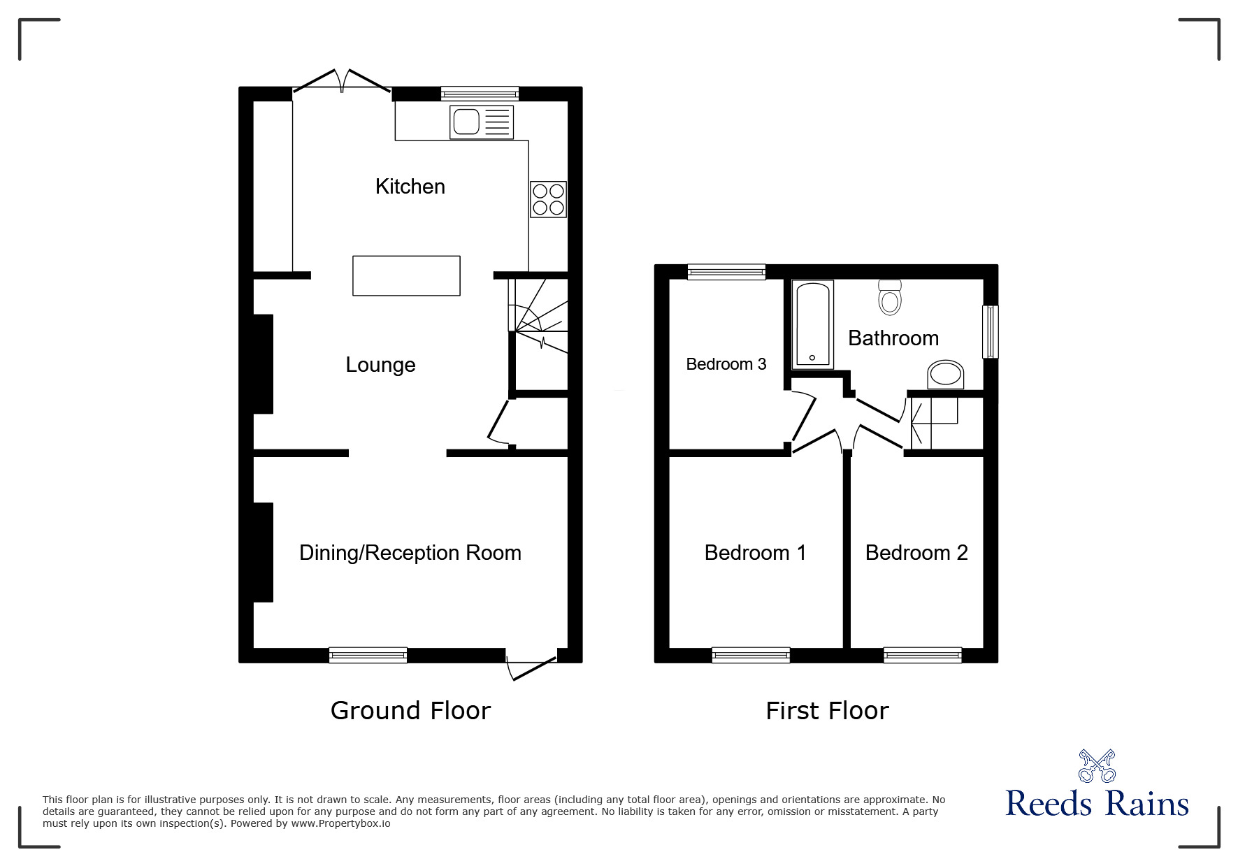 Floorplan of 3 bedroom End Terrace House for sale, Victoria Road, Walton-le-Dale, Lancashire, PR5