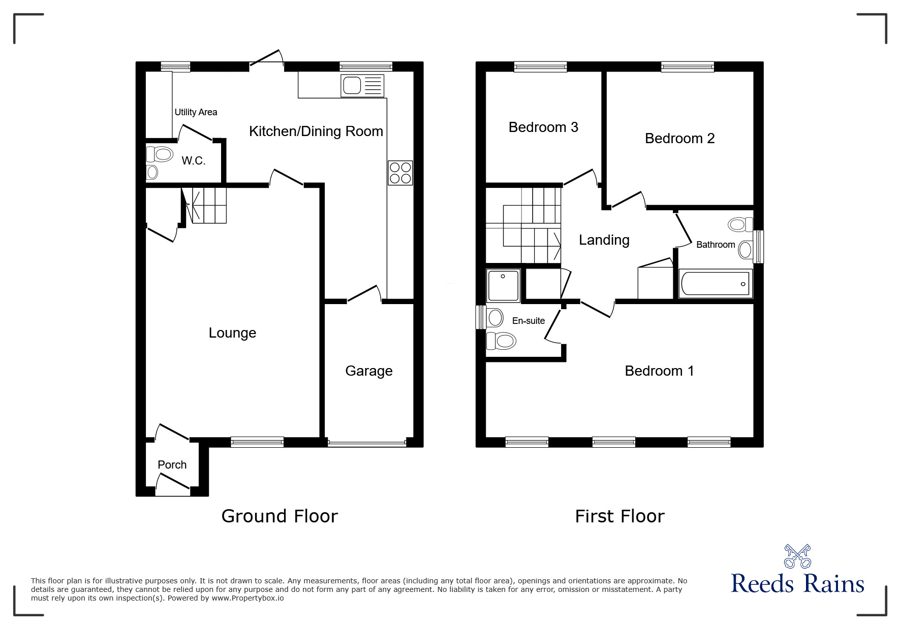 Floorplan of 3 bedroom Semi Detached House for sale, Swallowtail Way, Bamber Bridge, Lancashire, PR5