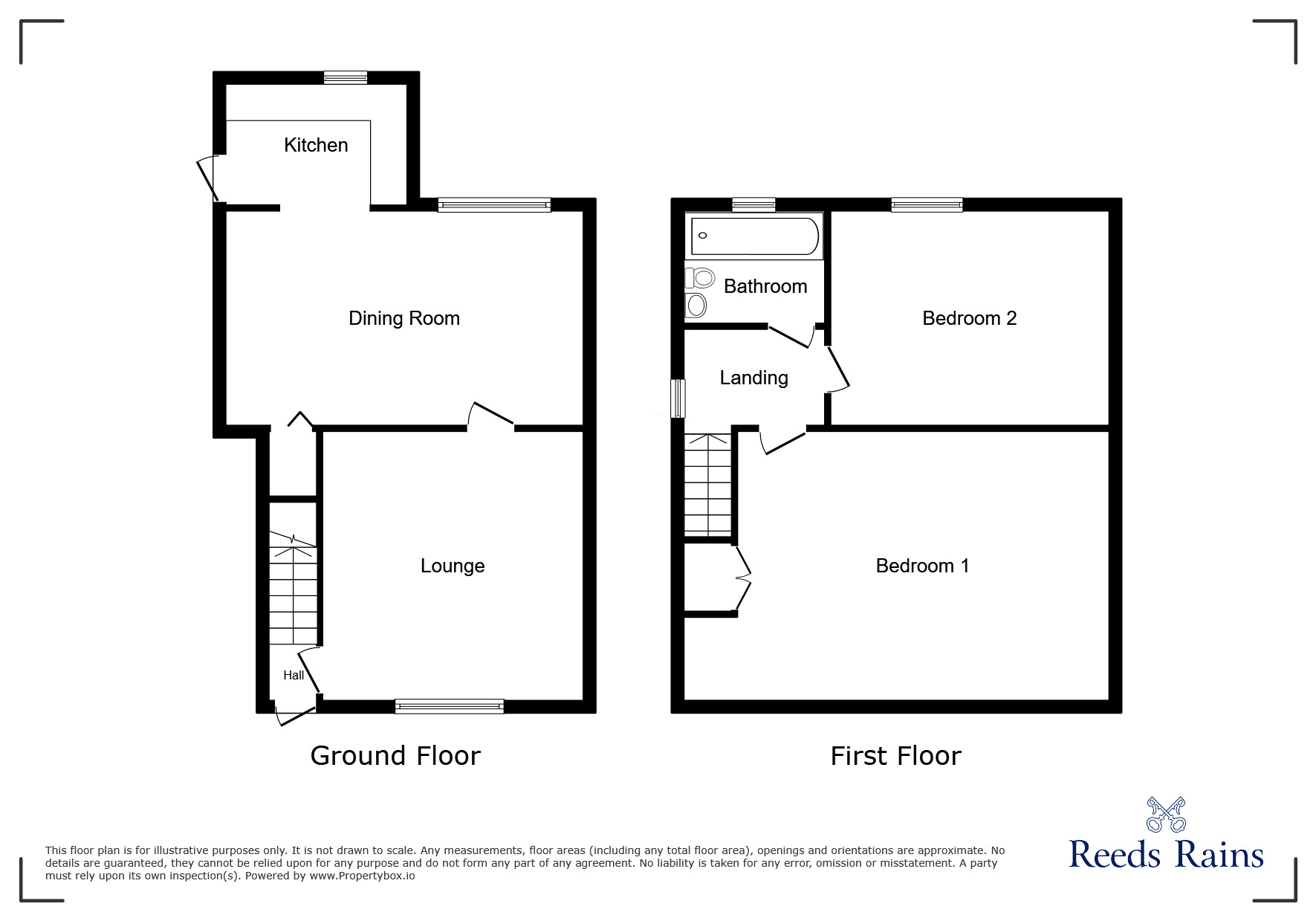 Floorplan of 2 bedroom Semi Detached House for sale, Sefton Road, Walton-le-Dale, Lancashire, PR5