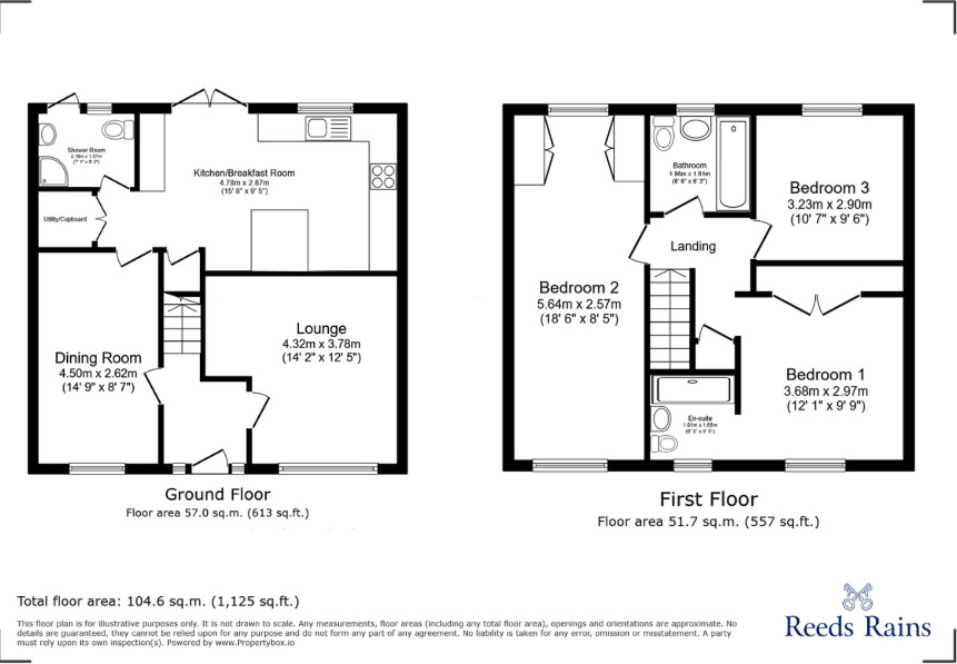 Floorplan of 3 bedroom Detached House for sale, Medway Close, Lostock Hall, Lancashire, PR5