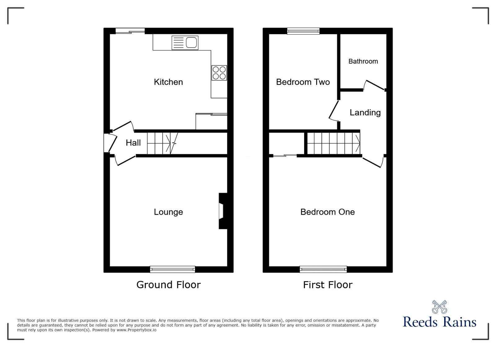Floorplan of 2 bedroom Semi Detached House to rent, Doodstone Drive, Lostock Hall, Lancashire, PR5