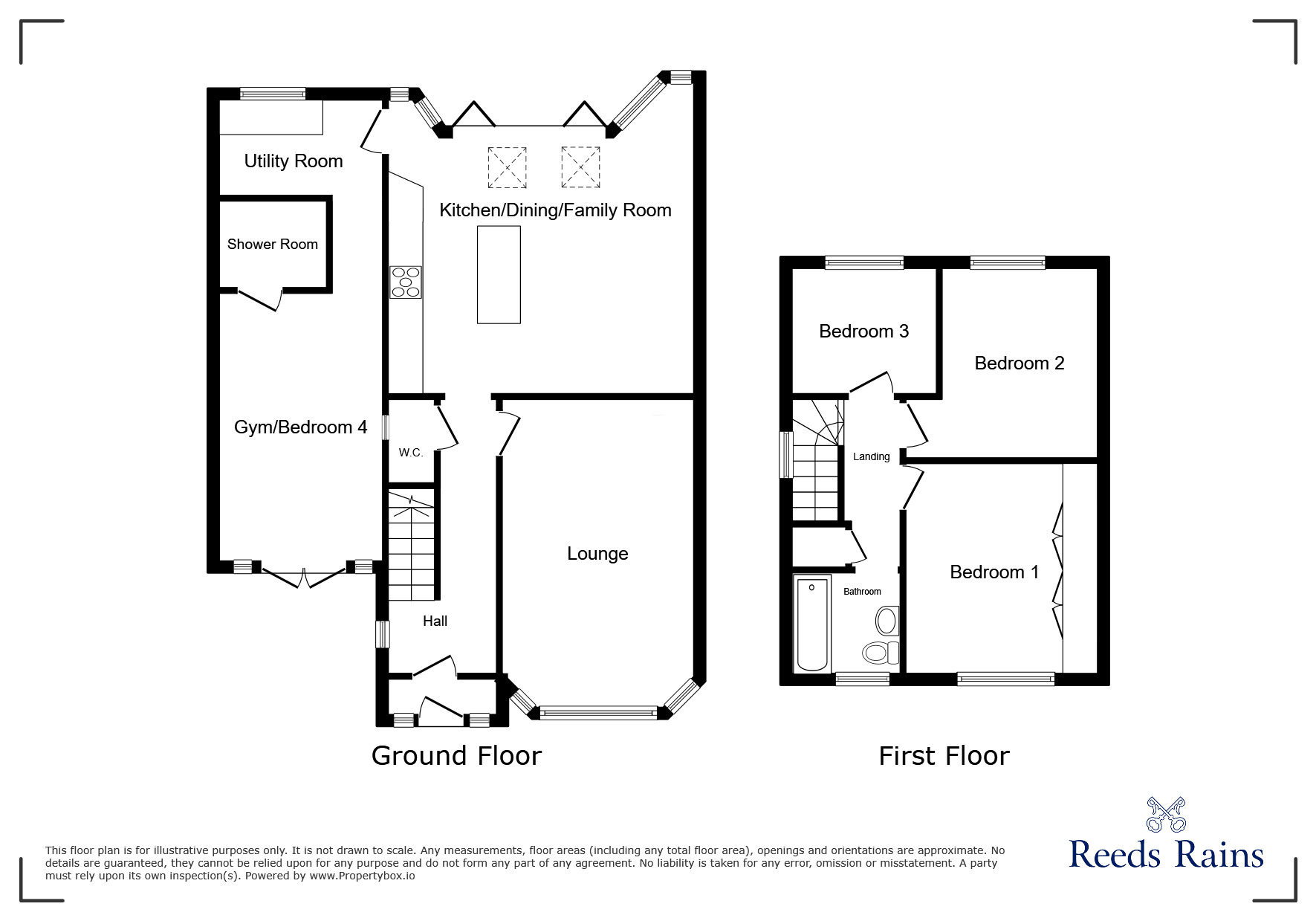 Floorplan of 4 bedroom Semi Detached House for sale, Bournesfield, Hoghton, Lancashire, PR5