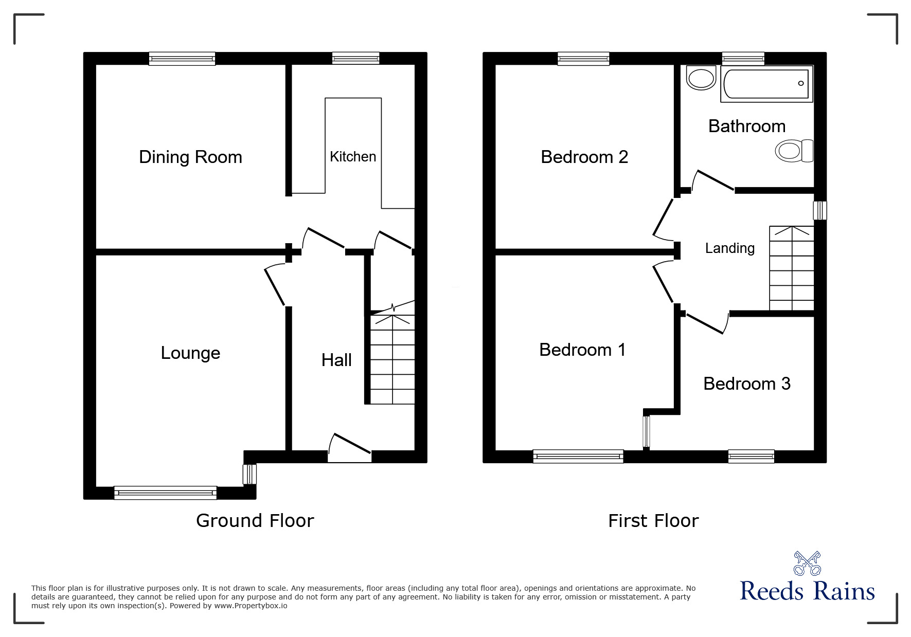 Floorplan of 3 bedroom Semi Detached House for sale, Severn Drive, Walton-le-Dale, Lancashire, PR5