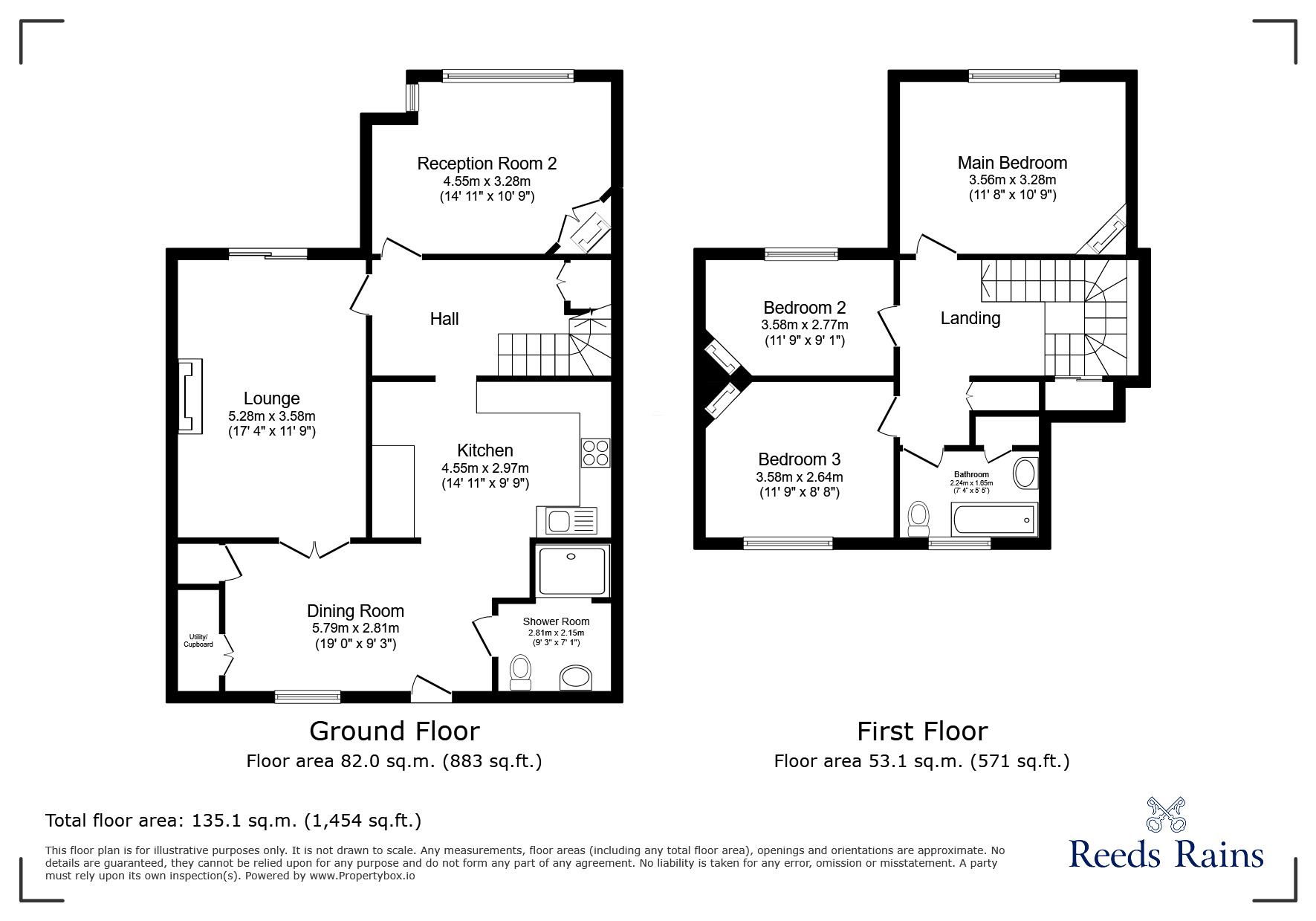Floorplan of 3 bedroom Mid Terrace House for sale, Roach Road, Samlesbury, Lancashire, PR5