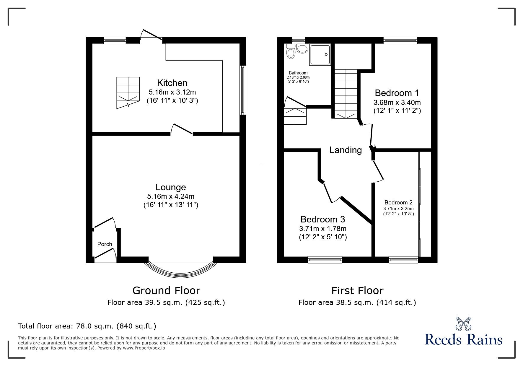 Floorplan of 3 bedroom Semi Detached House for sale, Cedar Avenue, Lostock Hall, Lancashire, PR5