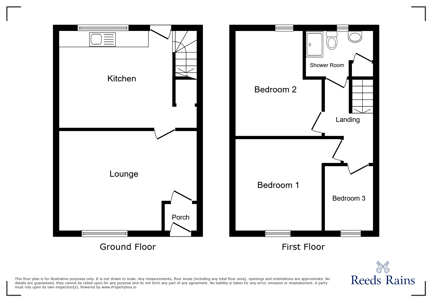 Floorplan of 3 bedroom End Terrace House for sale, Brandiforth Street, Bamber Bridge, Lancashire, PR5