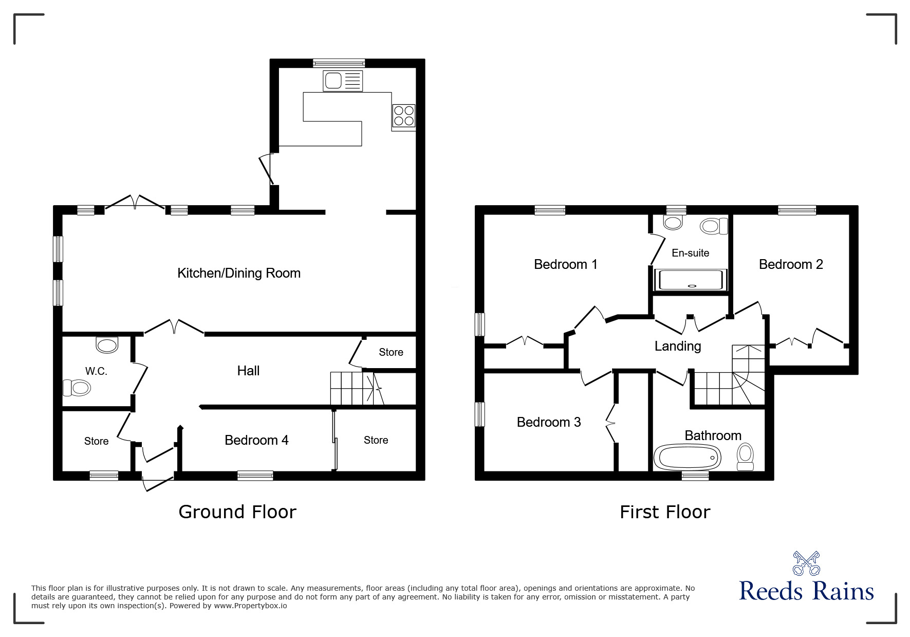 Floorplan of 4 bedroom Semi Detached House for sale, Cuerdale Lane, Walton-le-Dale, Lancashire, PR5