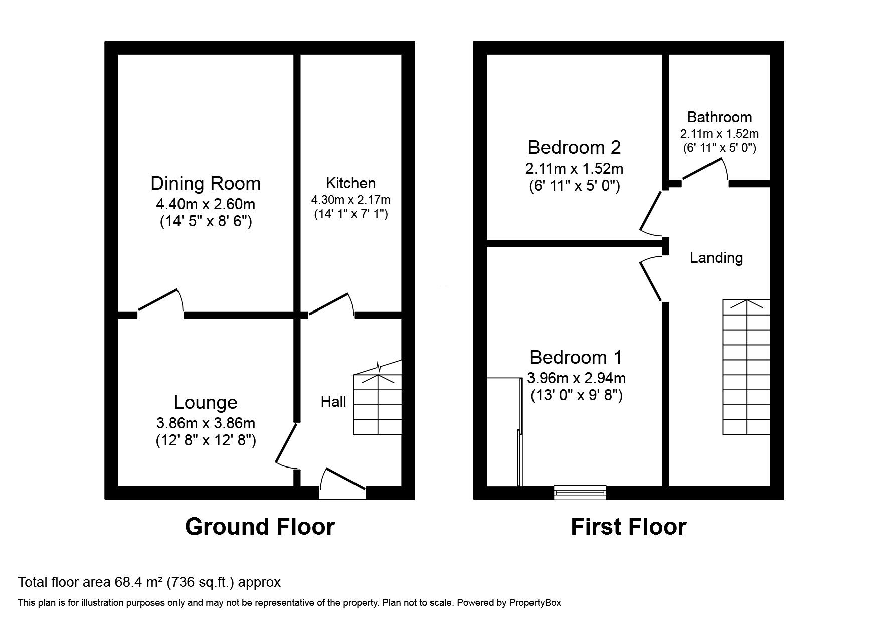 Floorplan of 2 bedroom Semi Detached House for sale, Alexandra Road, Walton-le-Dale, Lancashire, PR5