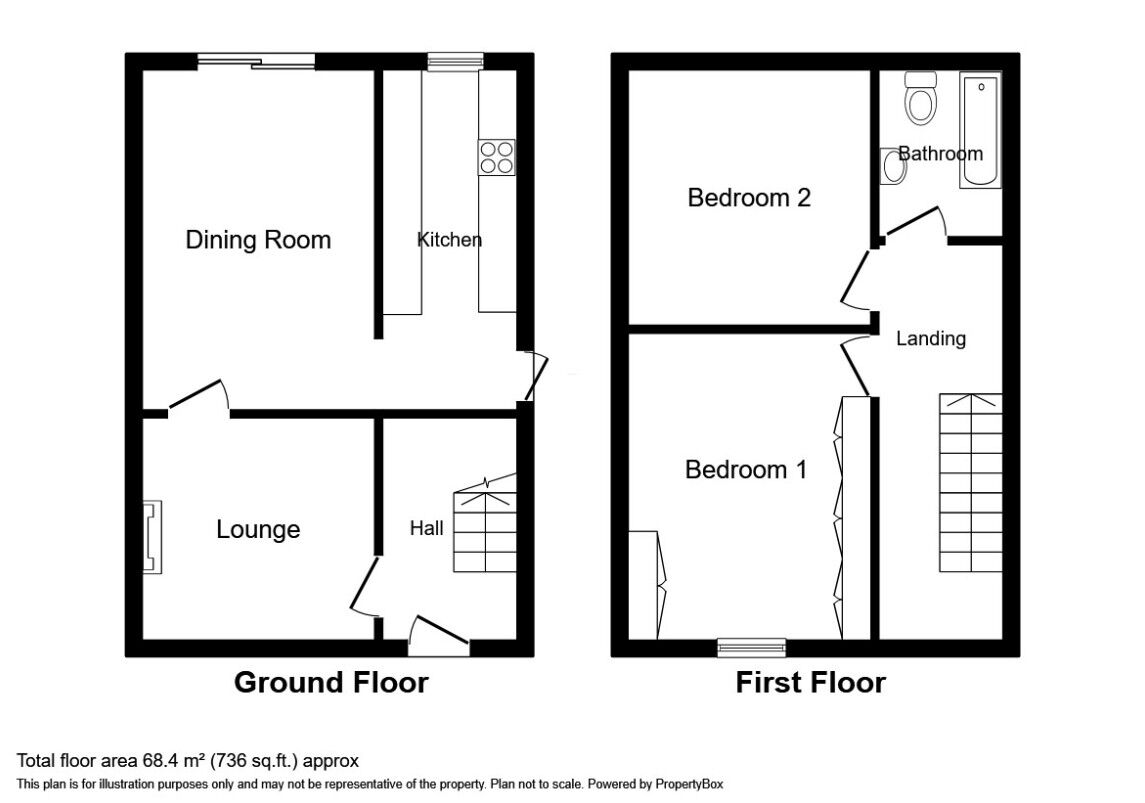 Floorplan of 2 bedroom Semi Detached House for sale, Alexandra Road, Walton-le-Dale, Lancashire, PR5