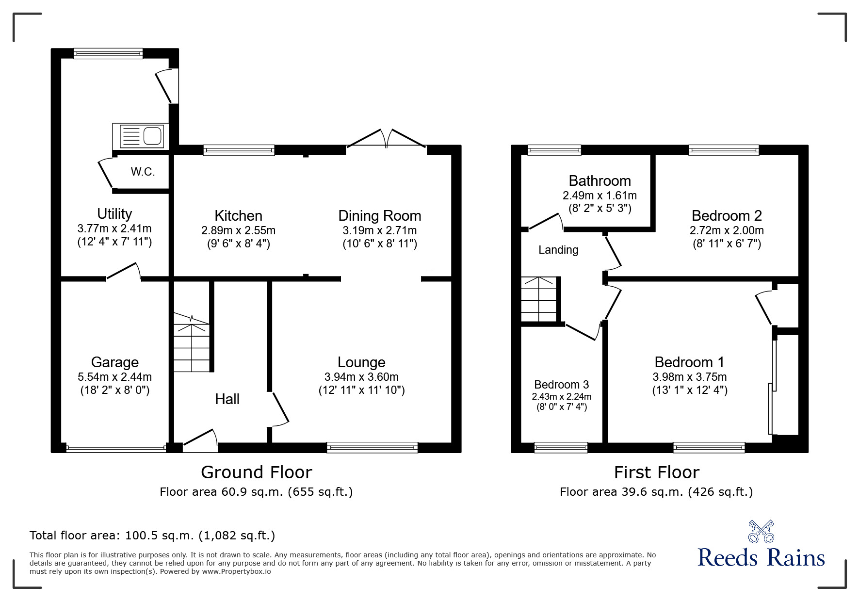 Floorplan of 3 bedroom Semi Detached House for sale, Hillpark Avenue, Hoghton, Lancashire, PR5