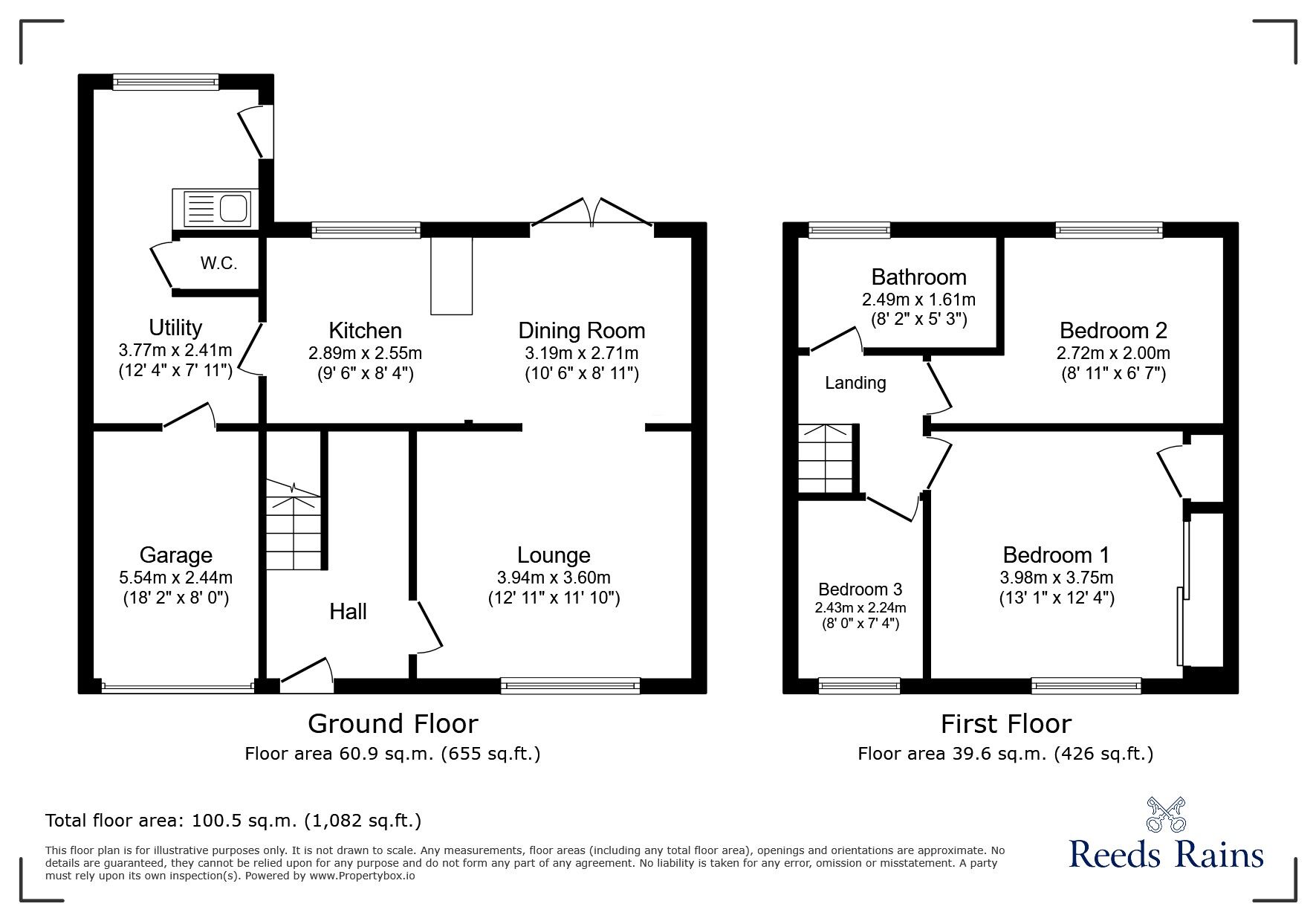 Floorplan of 3 bedroom Semi Detached House for sale, Hillpark Avenue, Hoghton, Lancashire, PR5