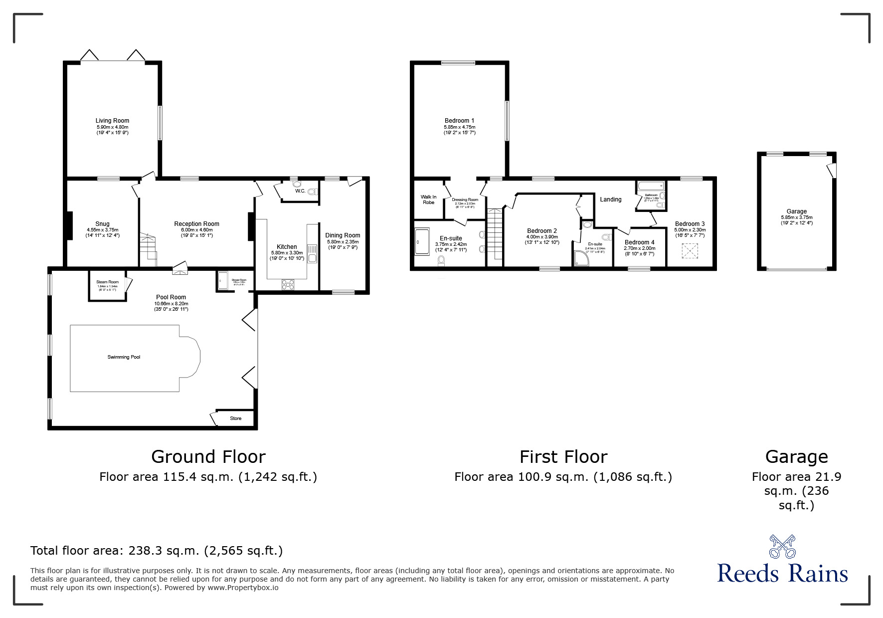 Floorplan of 4 bedroom Detached House for sale, Gough Lane, Bamber Bridge, Lancashire, PR5
