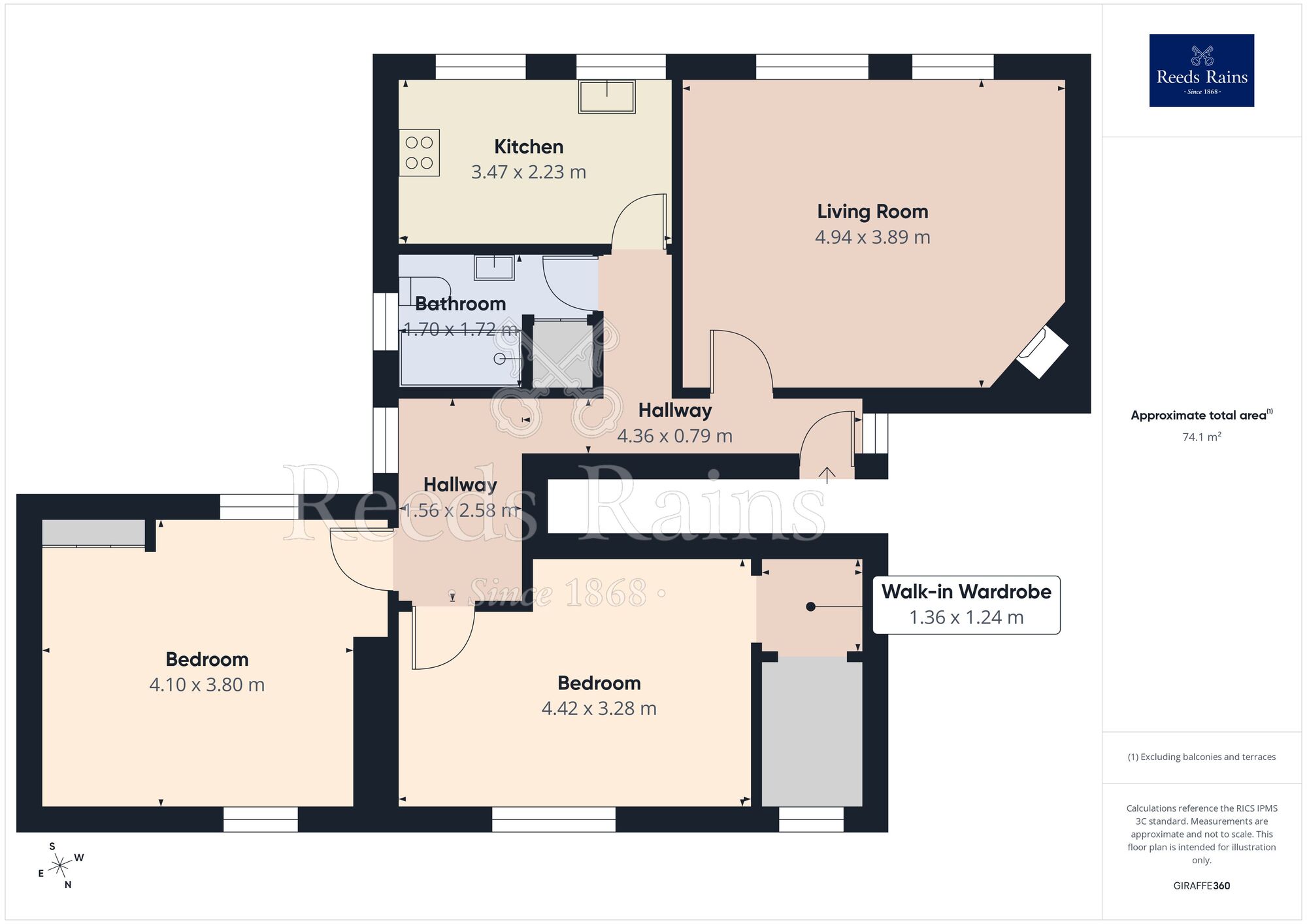 Floorplan of 2 bedroom Flat for sale, Higher Walton Road, Walton-le-Dale, Lancashire, PR5