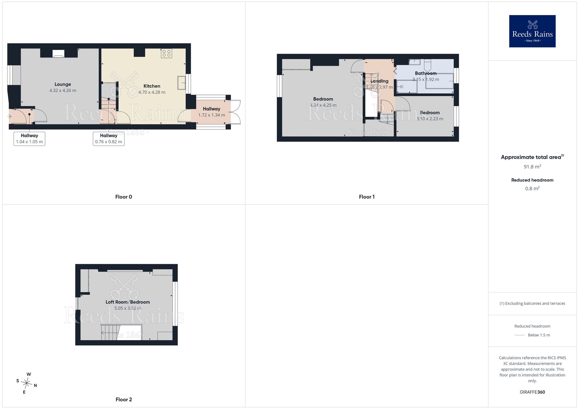 Floorplan of 3 bedroom Mid Terrace House for sale, Mellor Brow, Mellor, Lancashire, BB2