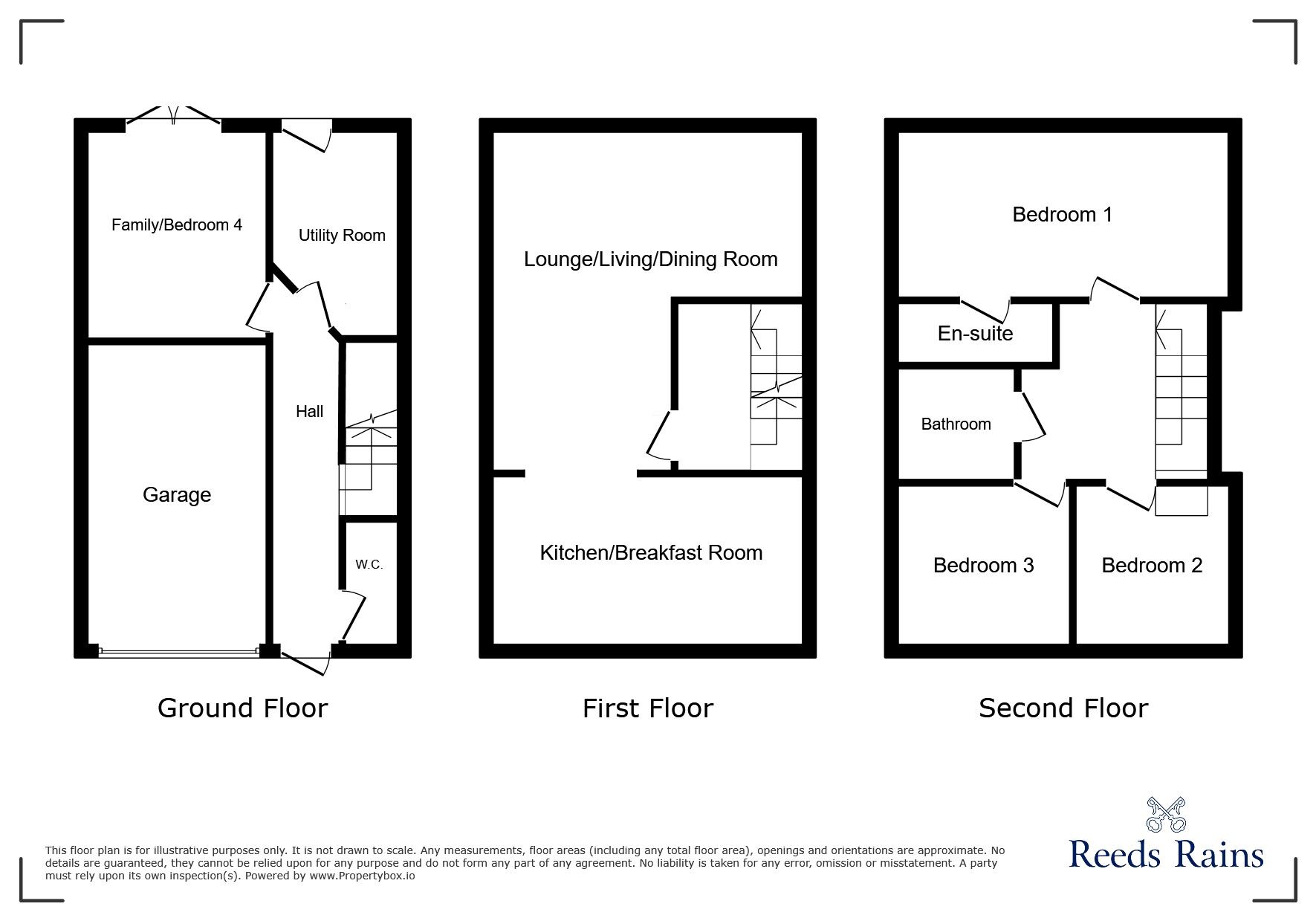 Floorplan of 4 bedroom Mid Terrace House for sale, Holland House Road, Walton-le-Dale, Lancashire, PR5