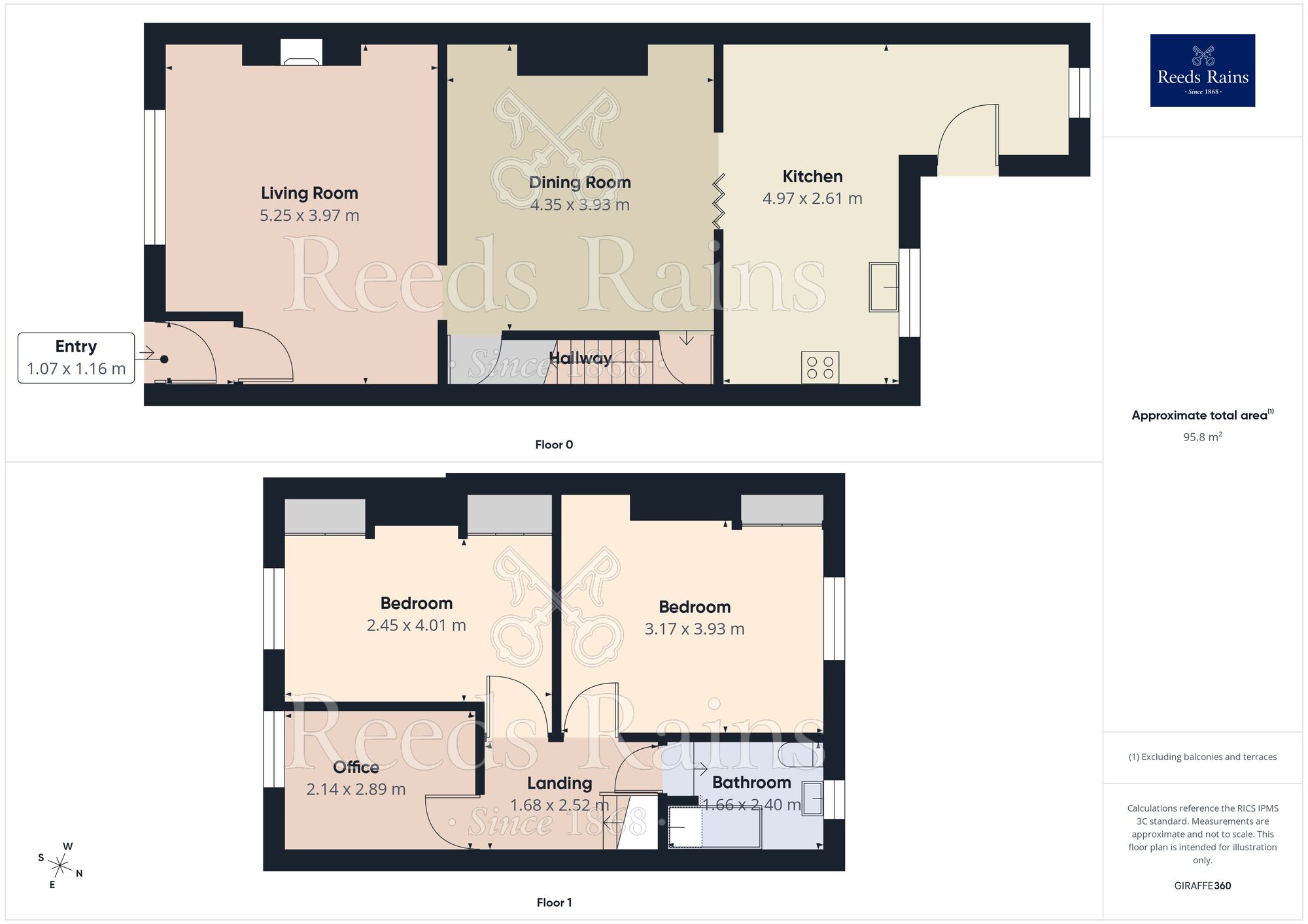 Floorplan of 3 bedroom Mid Terrace House for sale, The Drive, Walton-le-Dale, Lancashire, PR5