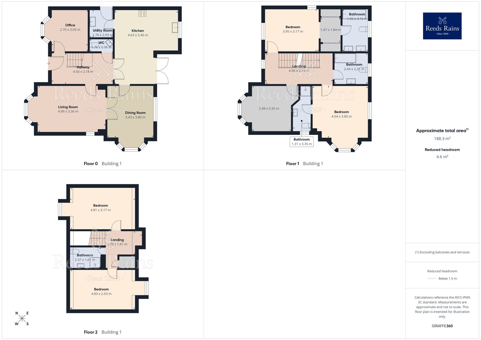 Floorplan of 5 bedroom Detached House for sale, The Close, Walton-le-Dale, Lancashire, PR5