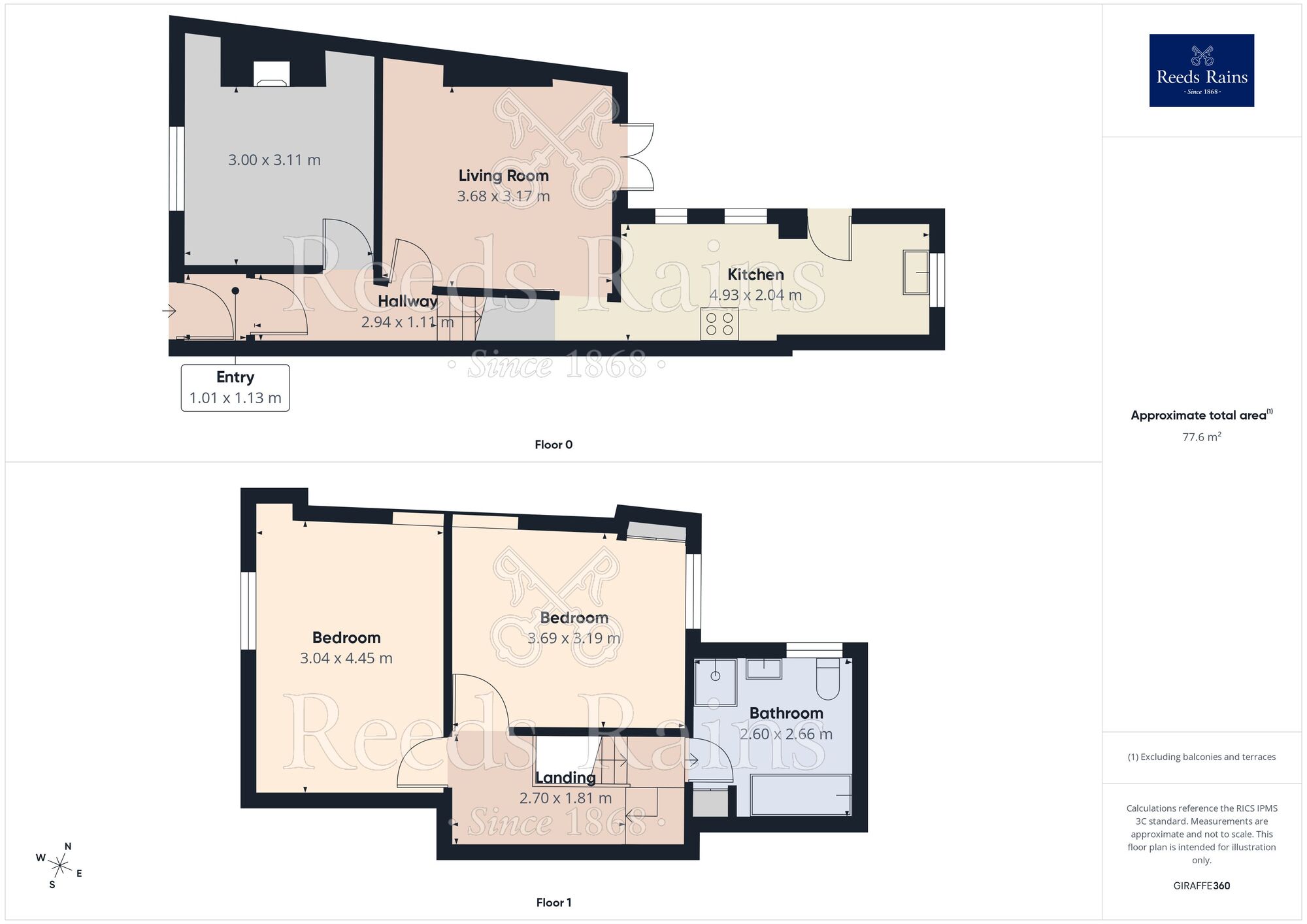 Floorplan of 2 bedroom End Terrace House for sale, Victoria Road, Walton-le-Dale, Lancashire, PR5