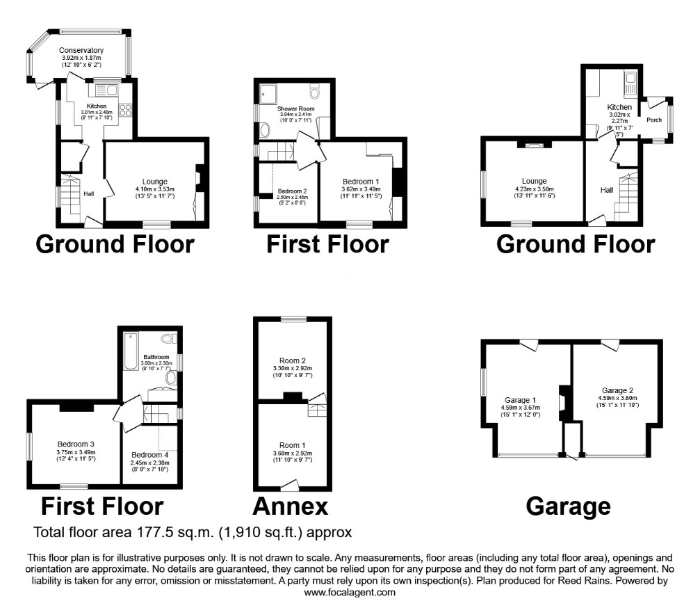 Floorplan of 4 bedroom Detached House for sale, Mosney Fold, Walton-le-Dale, Lancashire, PR5