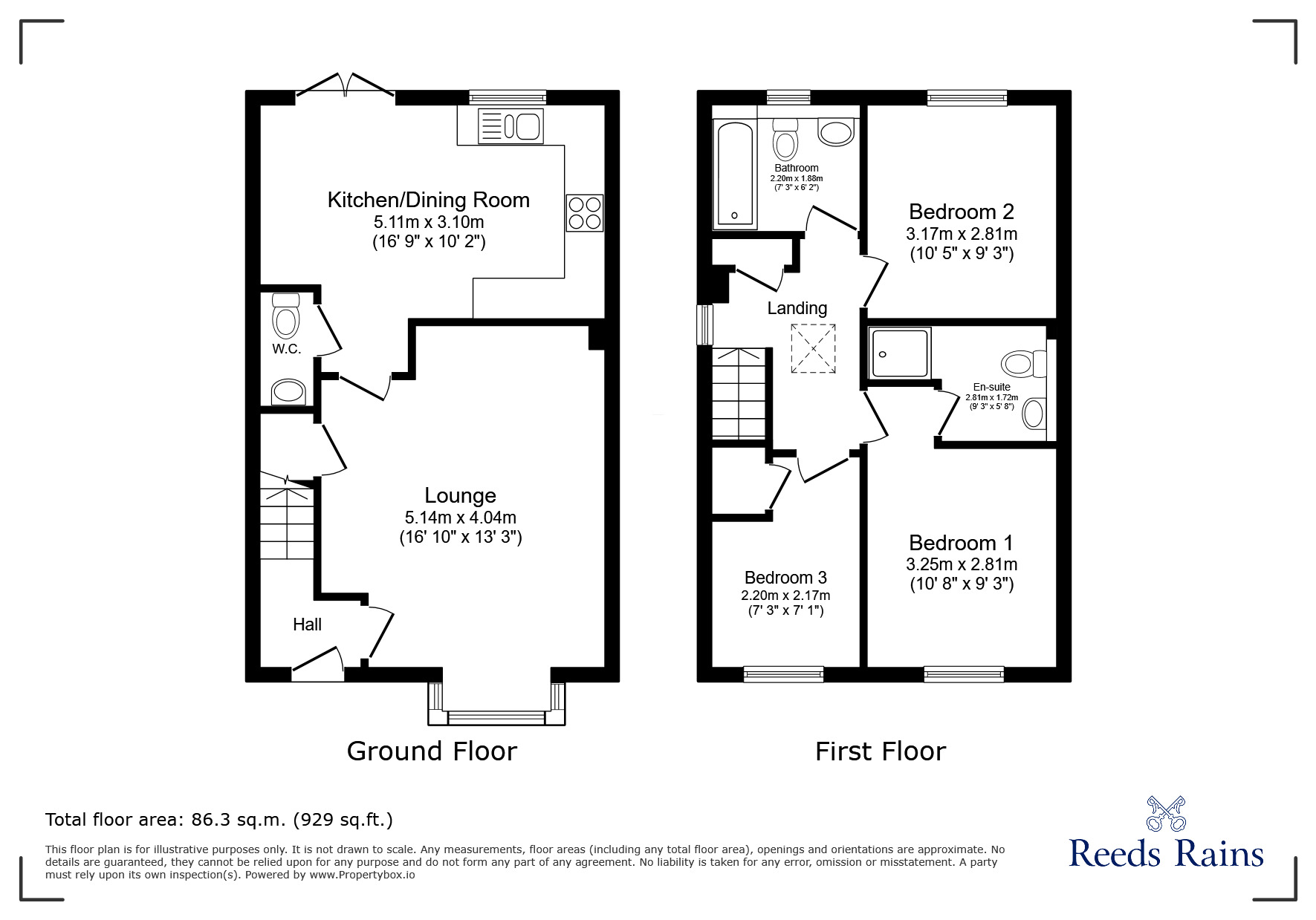Floorplan of 3 bedroom Semi Detached House to rent, Lilac Grove, Lostock Hall, Lancashire, PR5