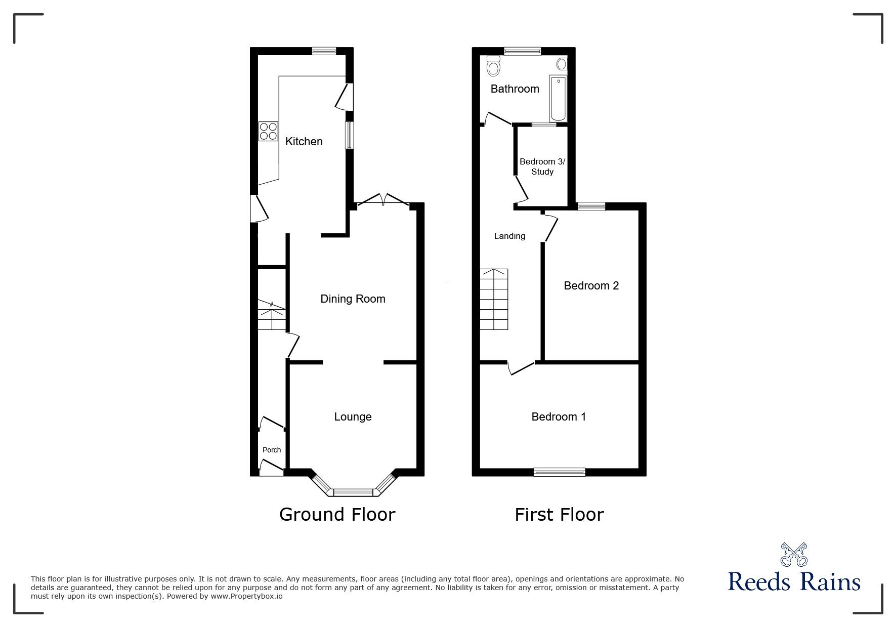 Floorplan of 2 bedroom Mid Terrace House for sale, Brownedge Lane, Bamber Bridge, Lancashire, PR5