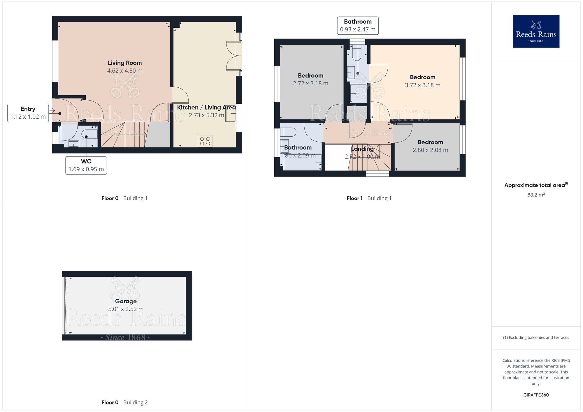 Floorplan of 3 bedroom Detached House for sale, Hampshire Road, Walton-le-Dale, Lancashire, PR5