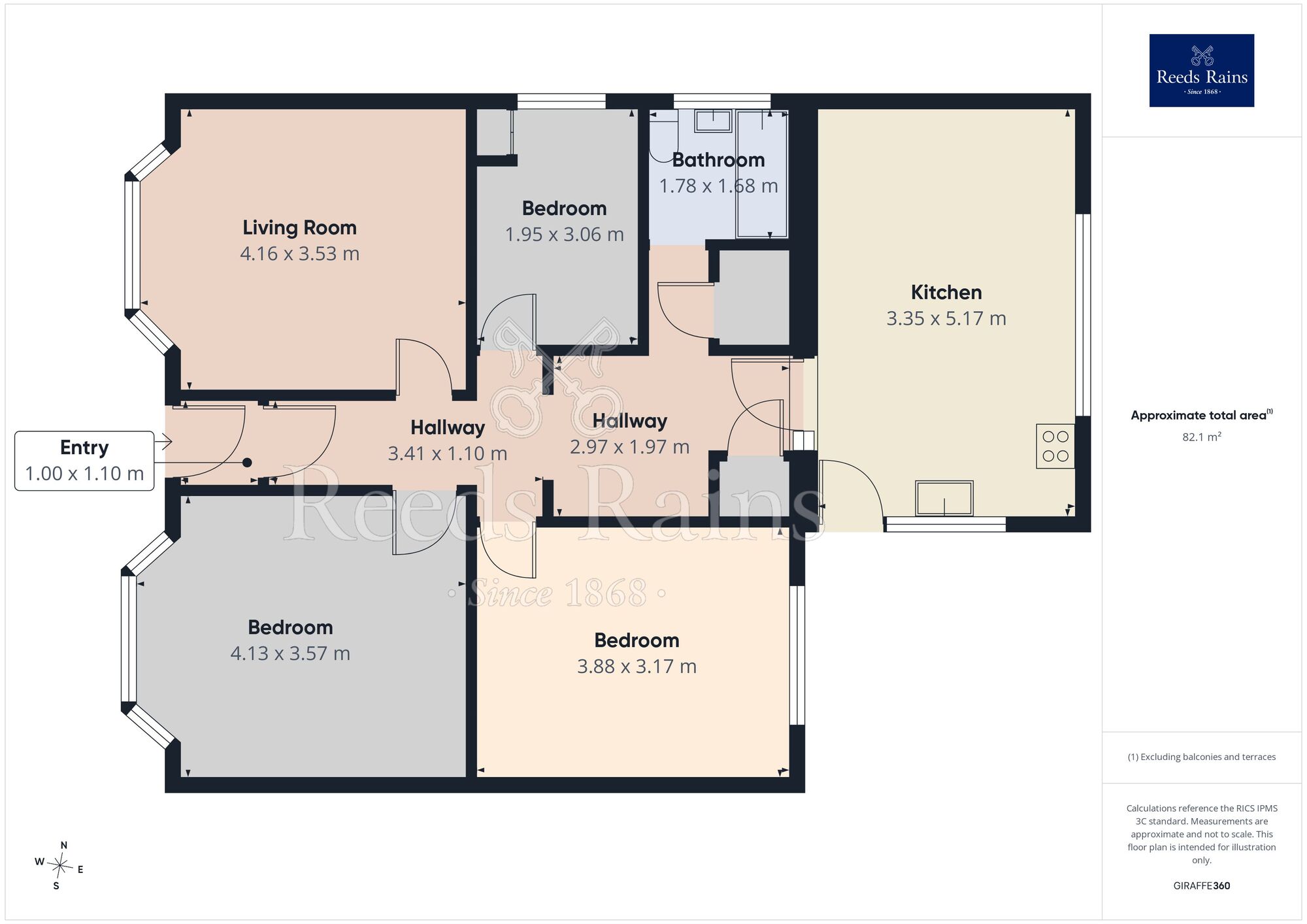 Floorplan of 3 bedroom Detached Bungalow for sale, Todd Lane North, Lostock Hall, Lancashire, PR5