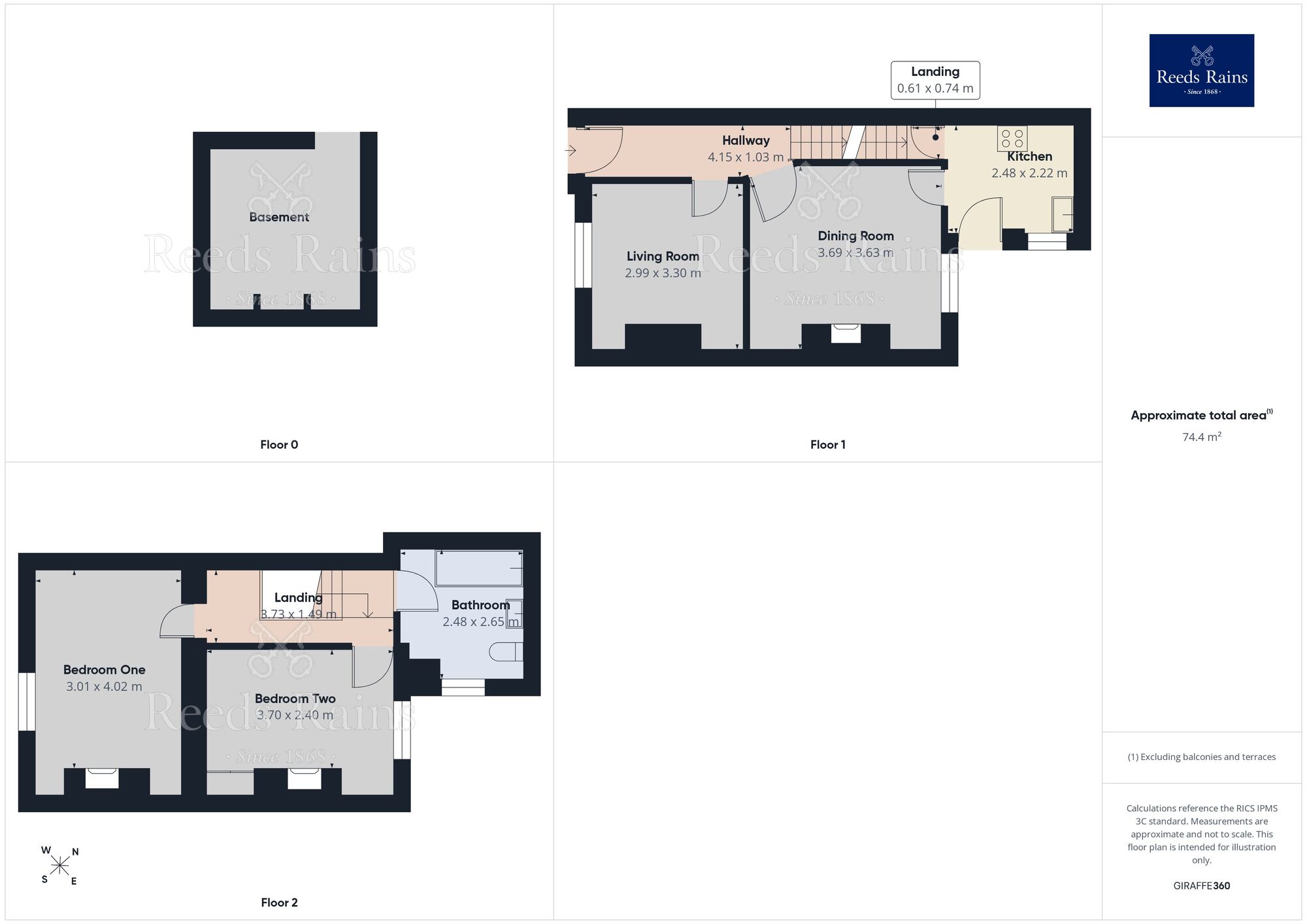 Floorplan of 2 bedroom Mid Terrace House for sale, Higher Walton Road, Higher Walton, Lancashire, PR5