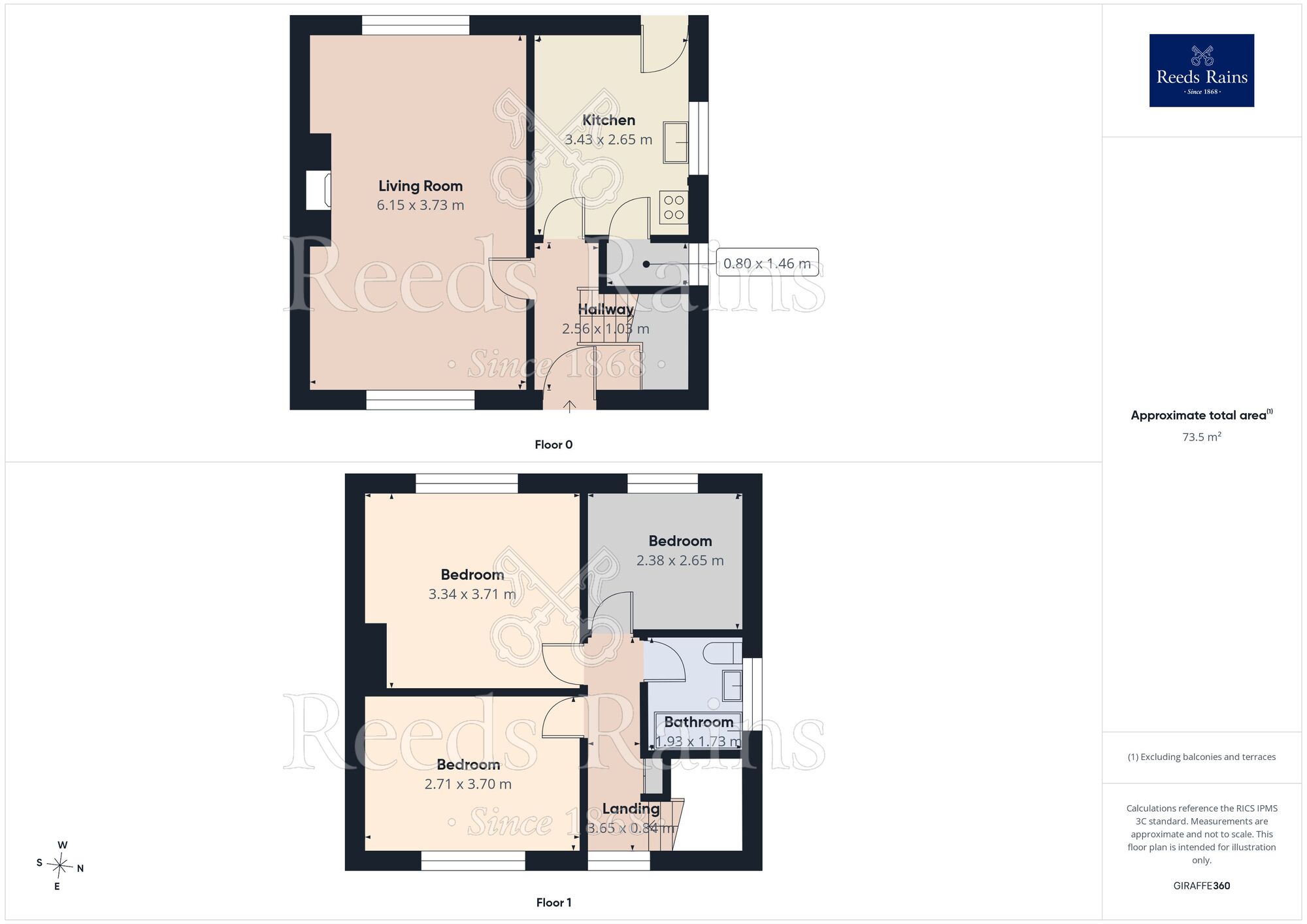 Floorplan of 3 bedroom Semi Detached House for sale, Sandringham Road, Walton-le-Dale, Lancashire, PR5