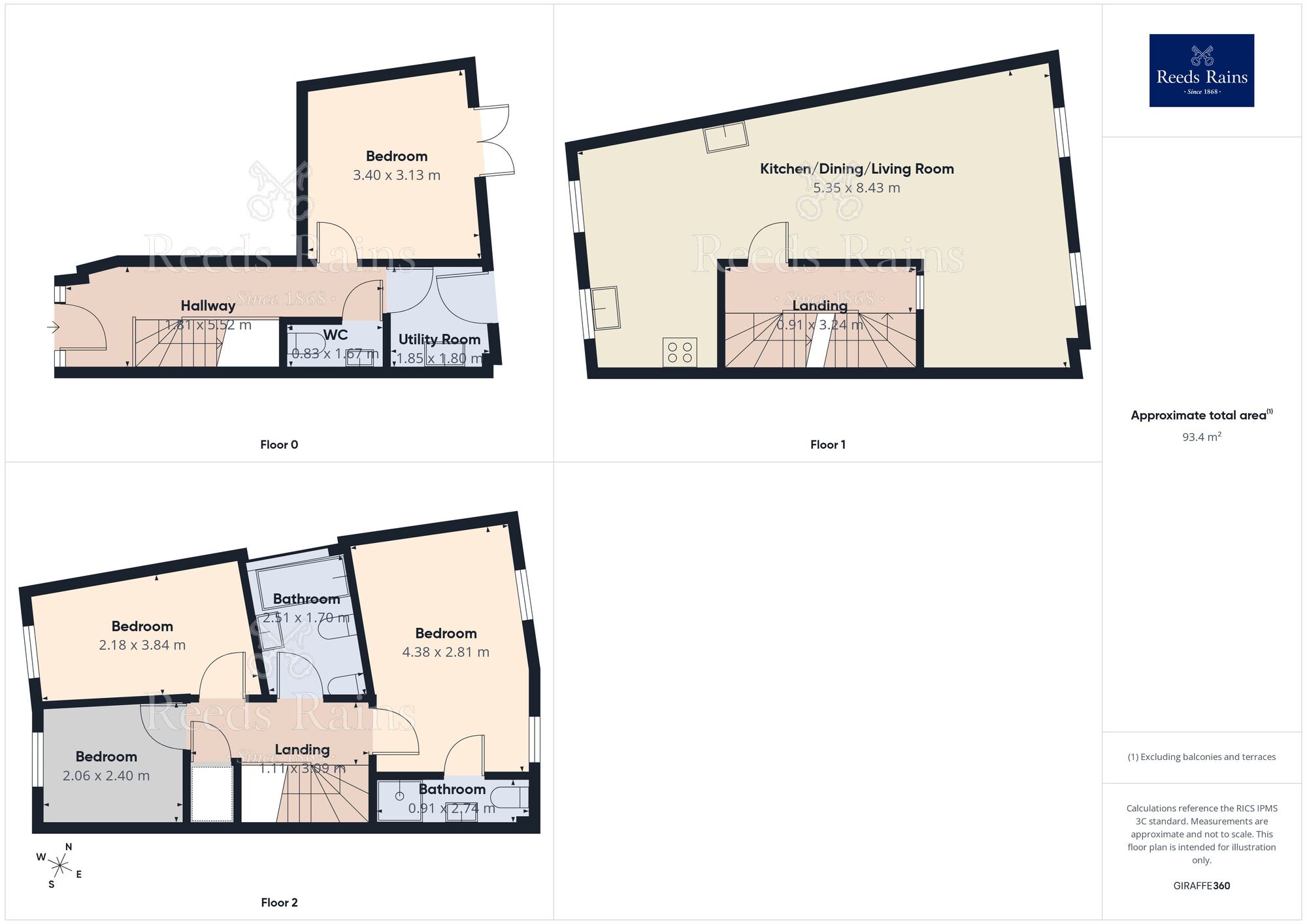 Floorplan of 4 bedroom Mid Terrace House for sale, Holland House Road, Walton-le-Dale, Lancashire, PR5