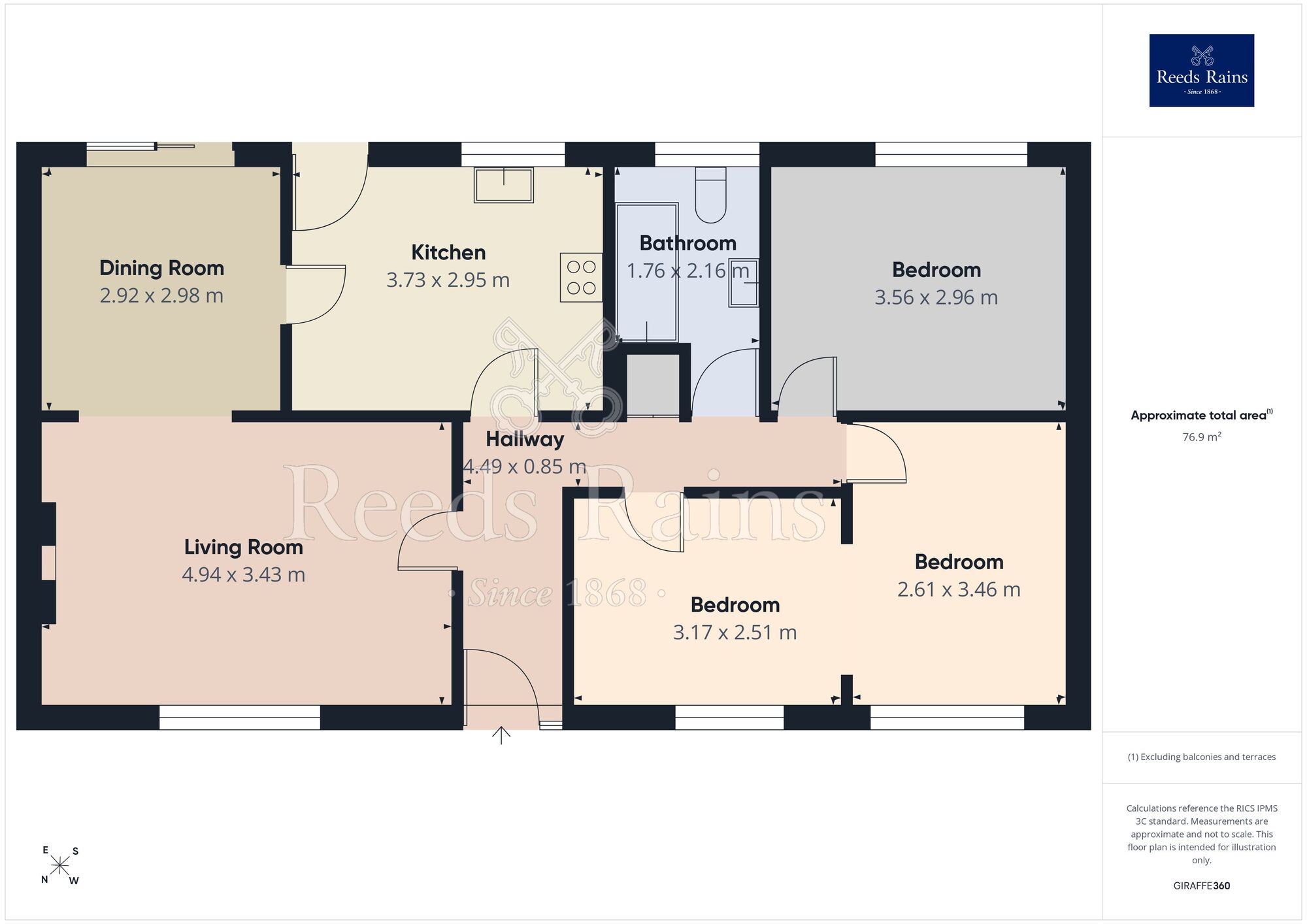 Floorplan of 2 bedroom Detached Bungalow for sale, Little Banks Close, Bamber Bridge, Lancashire, PR5